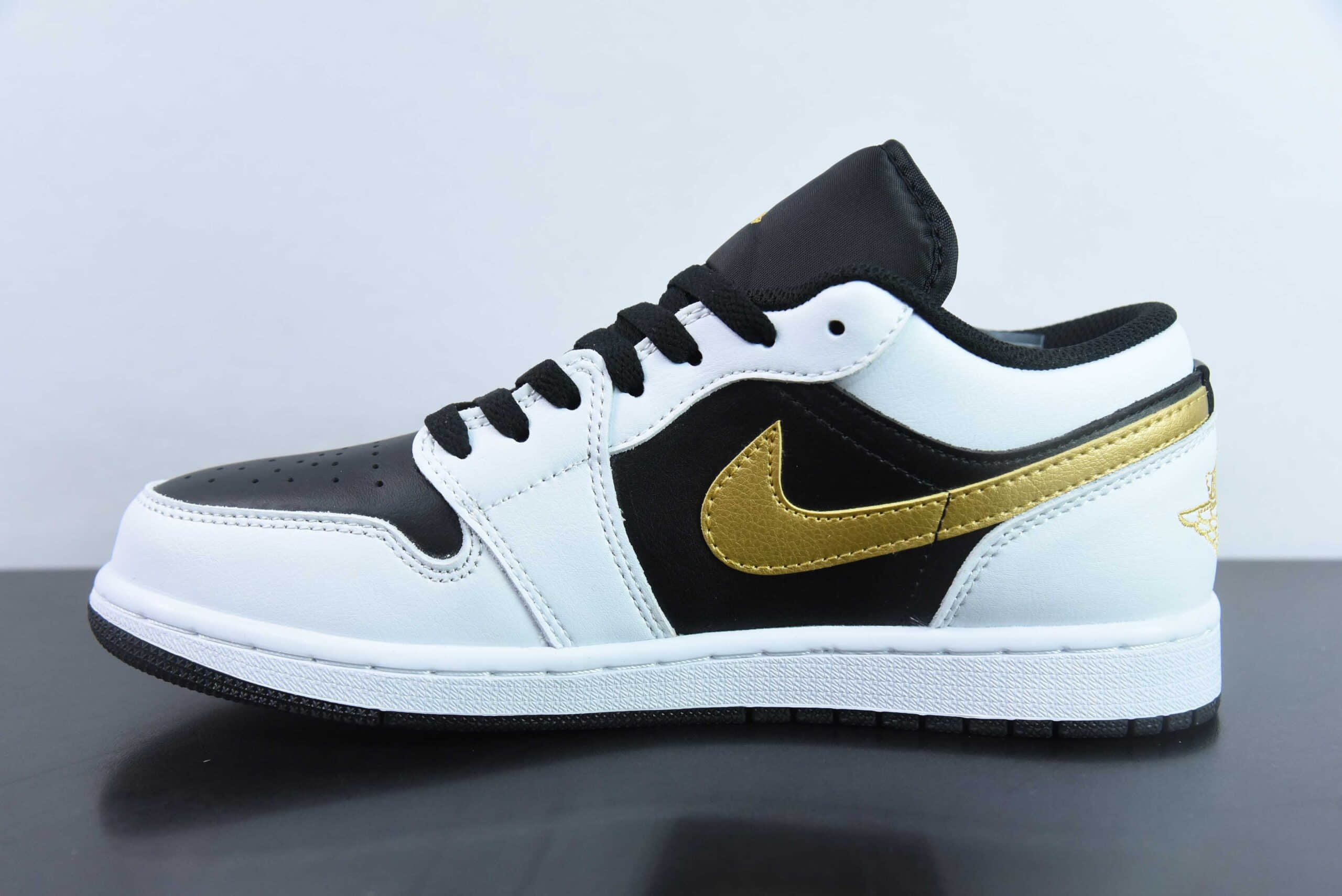 乔丹Air Jordan 1 Low AJ1黑白金勾低帮文化篮球鞋纯原版本 货号：553558-172 