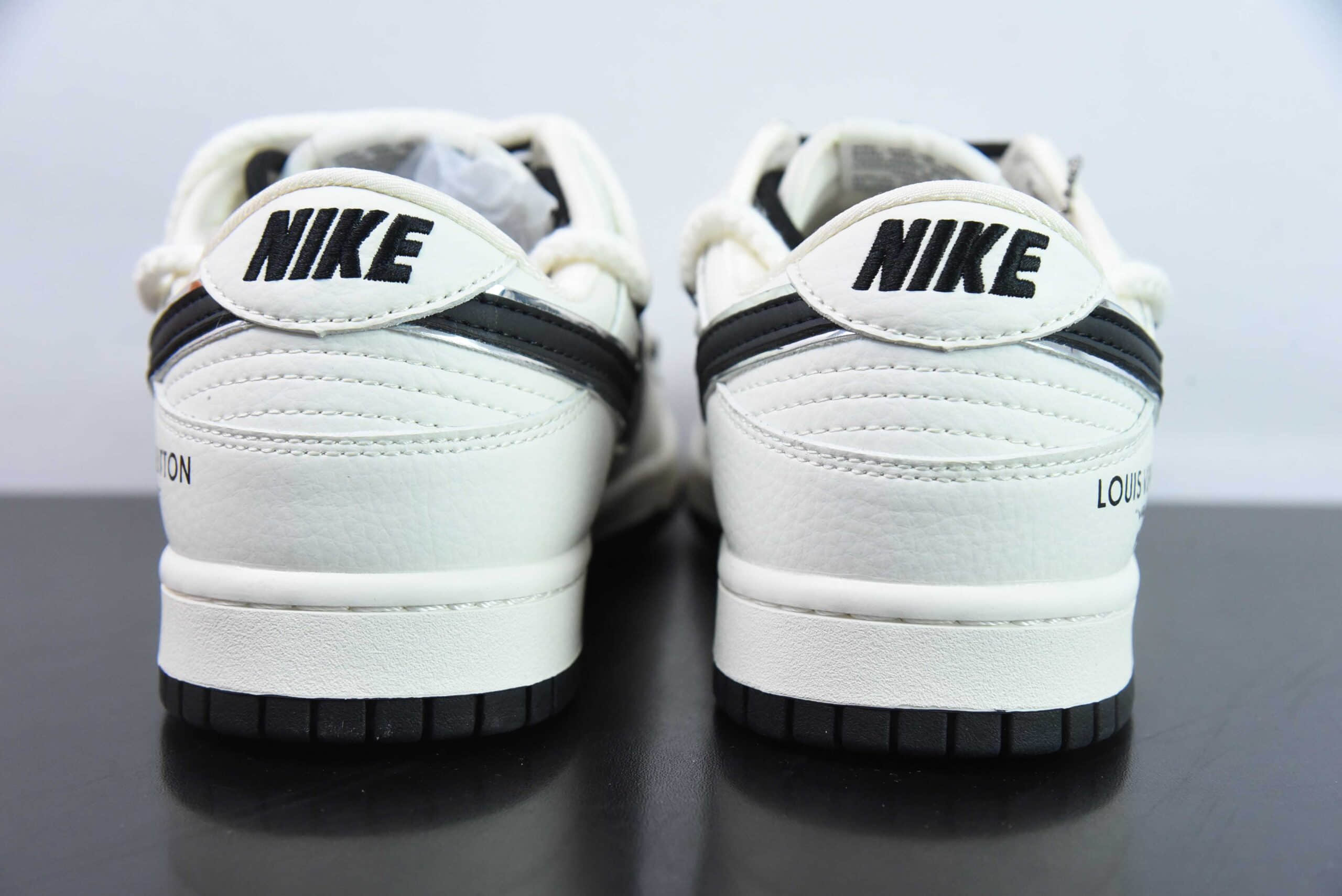 耐克Nike SB Dunk Low LV联名米白黑印花周年高端定制低帮休闲板鞋纯原版本 货号:SJ2068-243