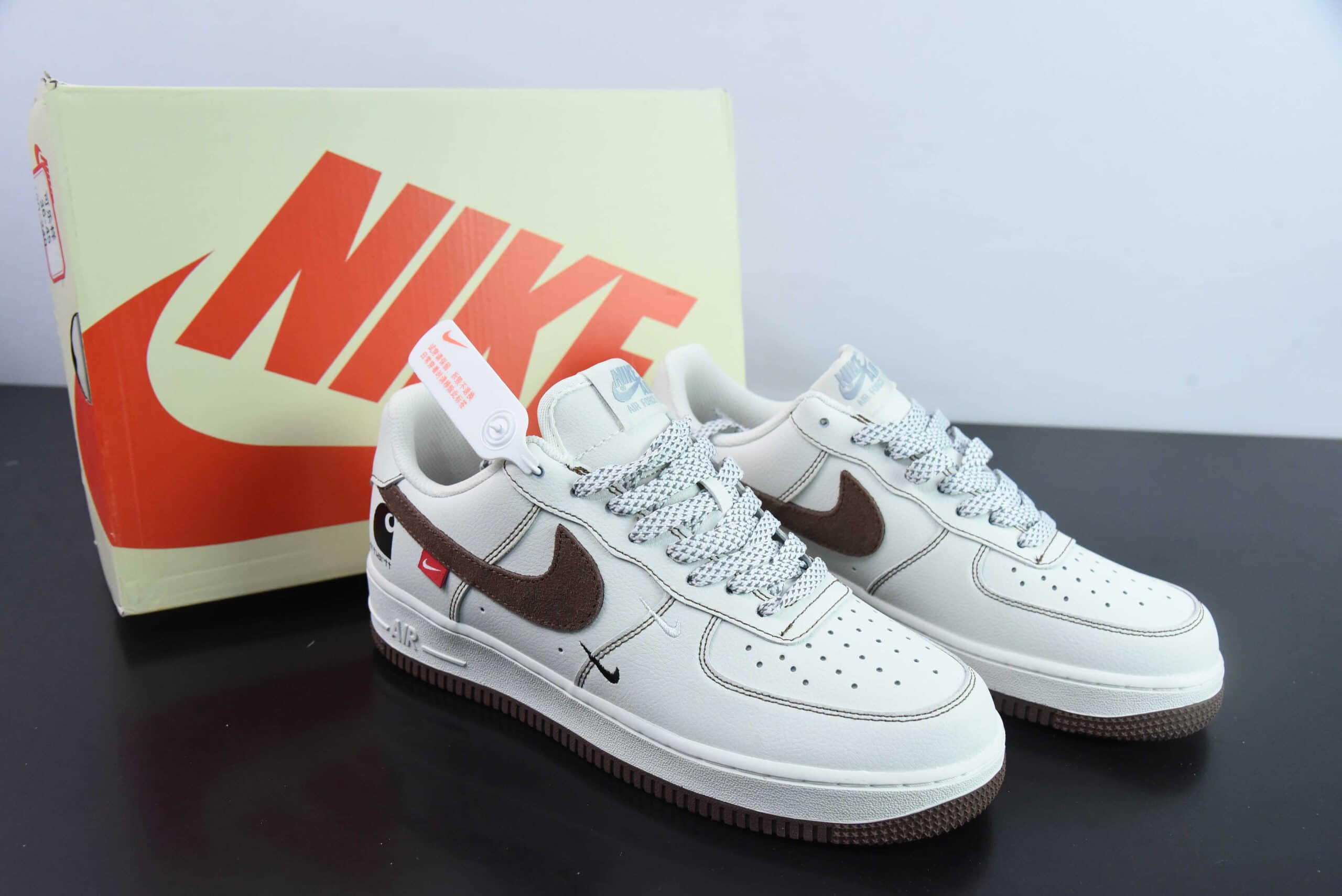 耐克Nike Air Force 1 AF1白棕巧克力空军一号低帮休闲板鞋纯原版本 货号：KH-769822