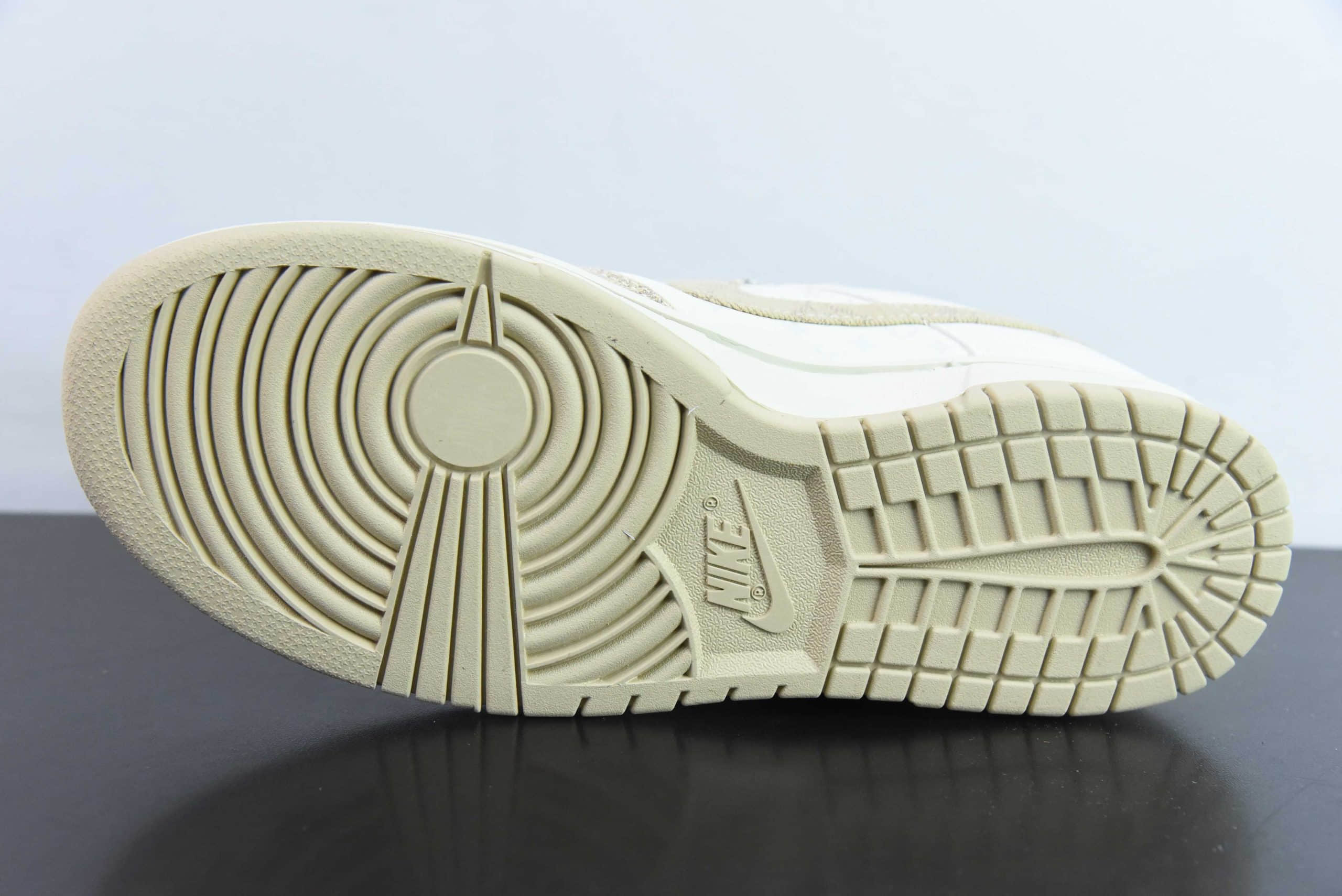 耐克Nike SB Dunk Low LV联名米白勾银边印花周年高端定制SB低帮休闲板鞋纯原版本 货号：XP3802-337