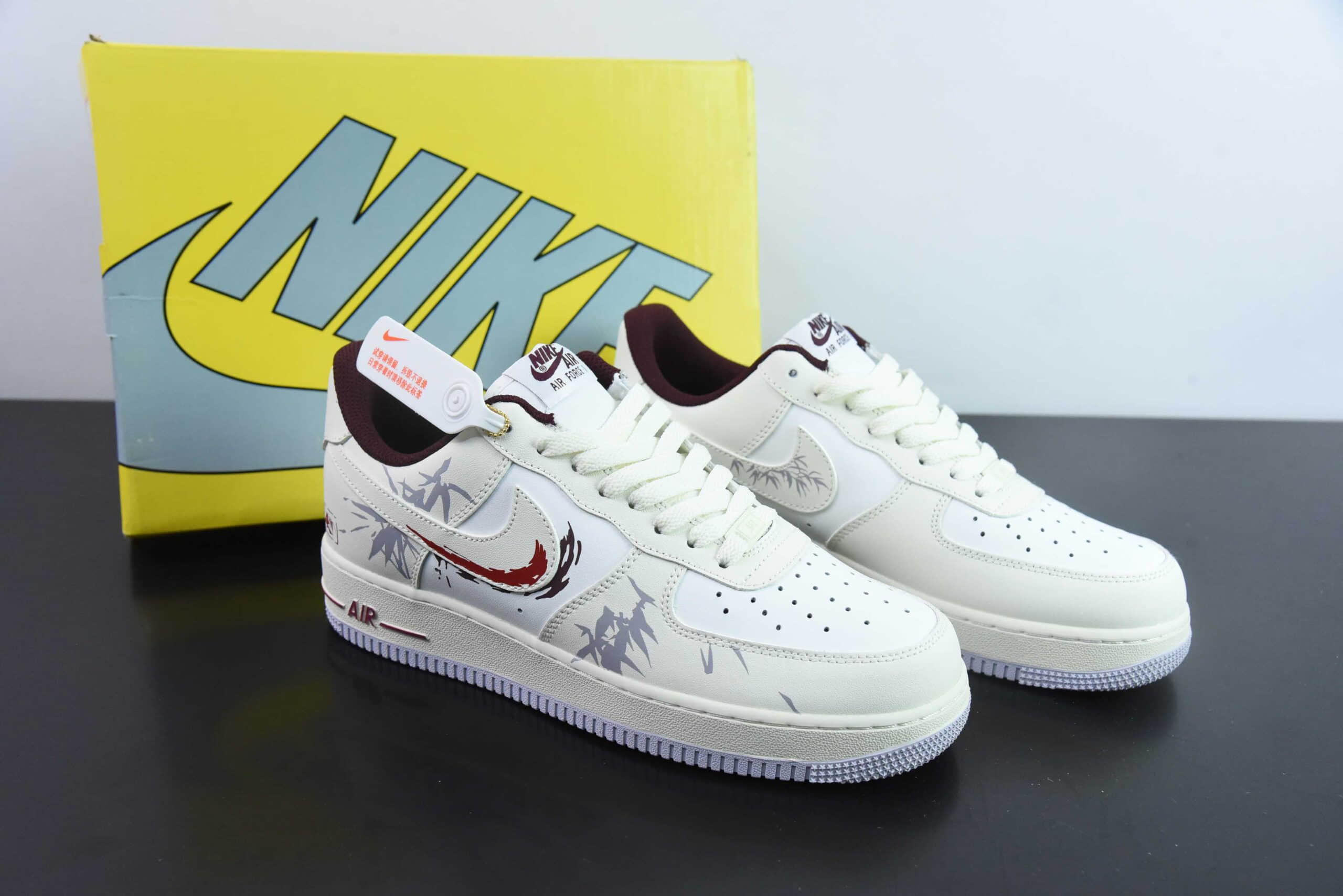 耐克Nike Air Force 1 Low 侠客行”“MUD” 国潮风格竹林侠客空军一号低帮休闲板鞋纯原版本 货号:XC2351-110