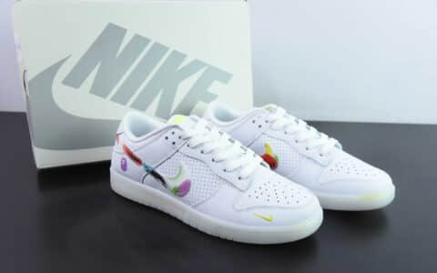 耐克Nike SB Dunk Low BAPE联名白彩勾小绿勾周年高端定制SB低帮休闲板鞋纯原版本 货号:JH8039-940