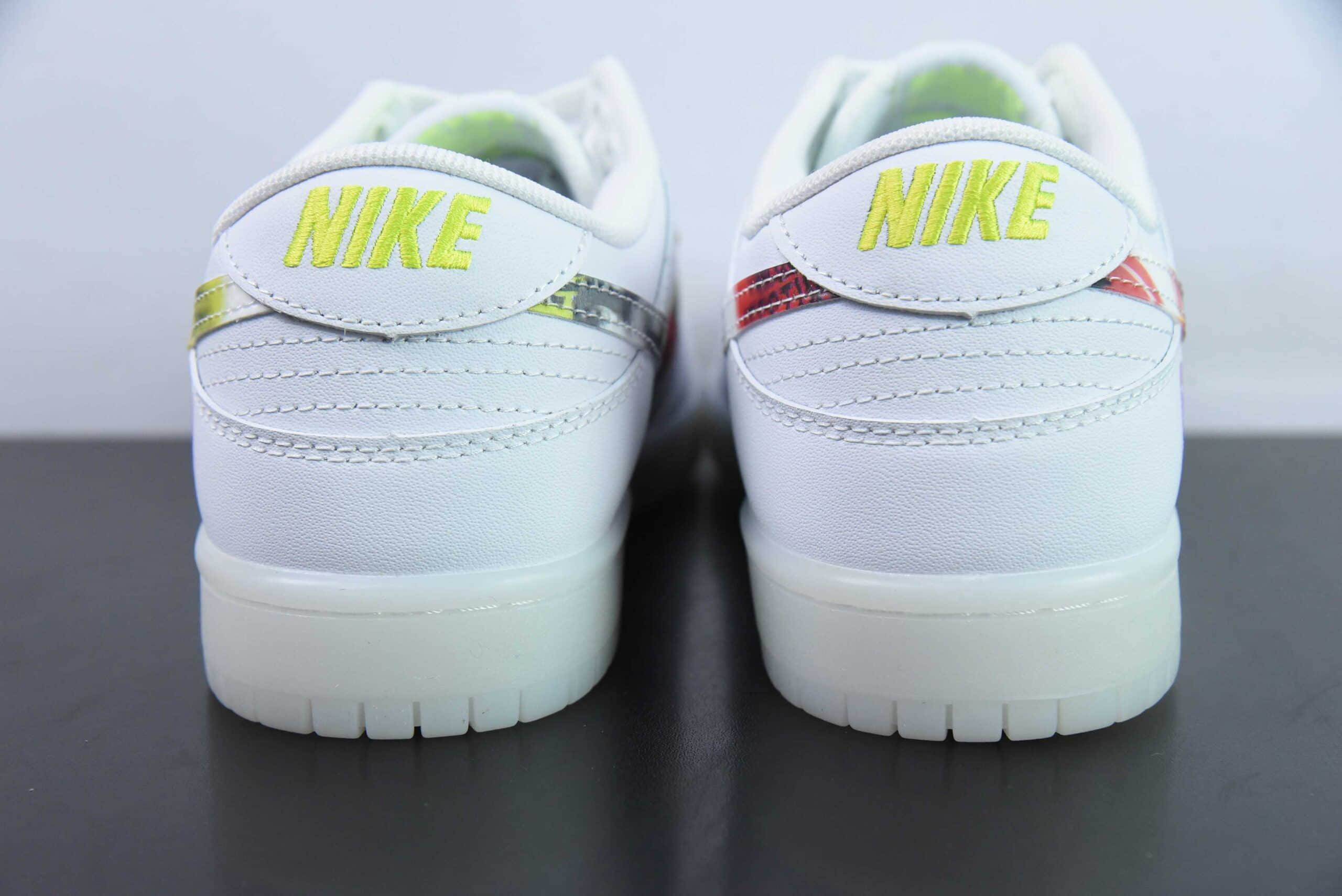 耐克Nike SB Dunk Low BAPE联名白彩勾小绿勾周年高端定制SB低帮休闲板鞋纯原版本 货号：JH8039-940 