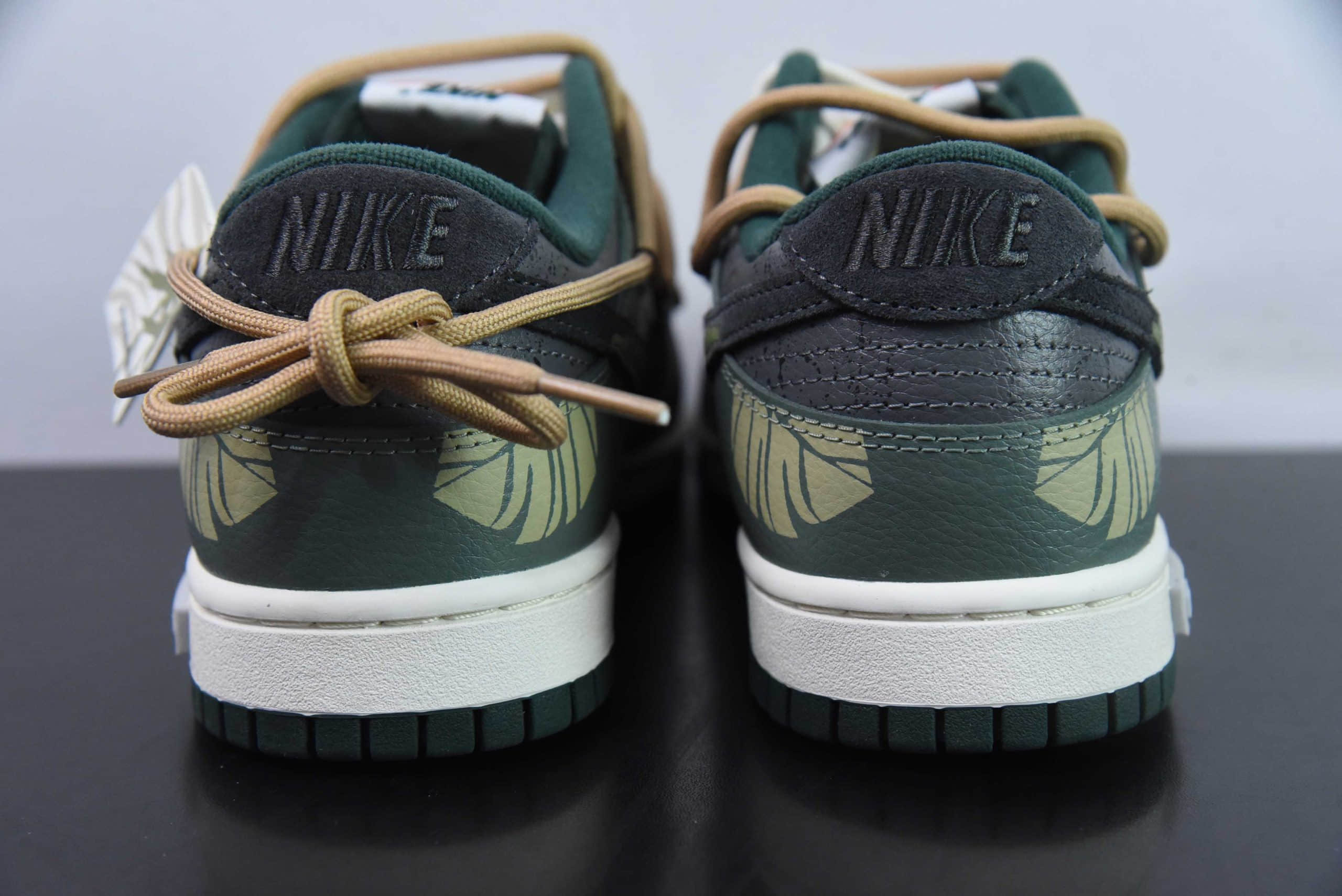 耐克Nike SB Dunk Low 熊猫恶作剧绿野浮渊解构抽绳SB低帮休闲滑板鞋纯原版本 货号:FD0350-133