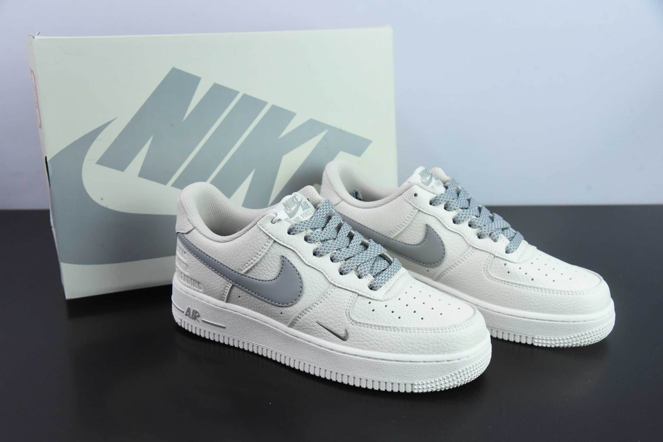 耐克Nike Air Force 1´07 Low 白灰空军一号低帮百搭休闲运动板鞋纯原版本 货号:DD8959-708