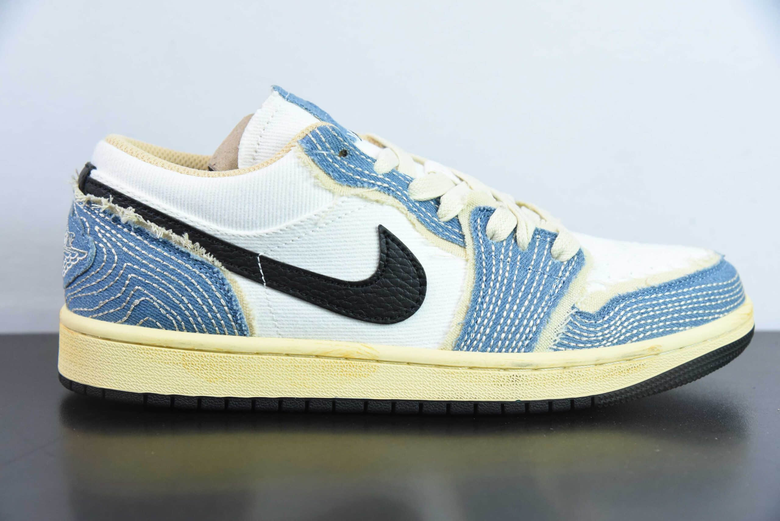 乔丹Air Jordan 1 Low SE WRMK AJ1刺子绣低帮文化休闲板鞋纯原版本 货号:FN7670-493