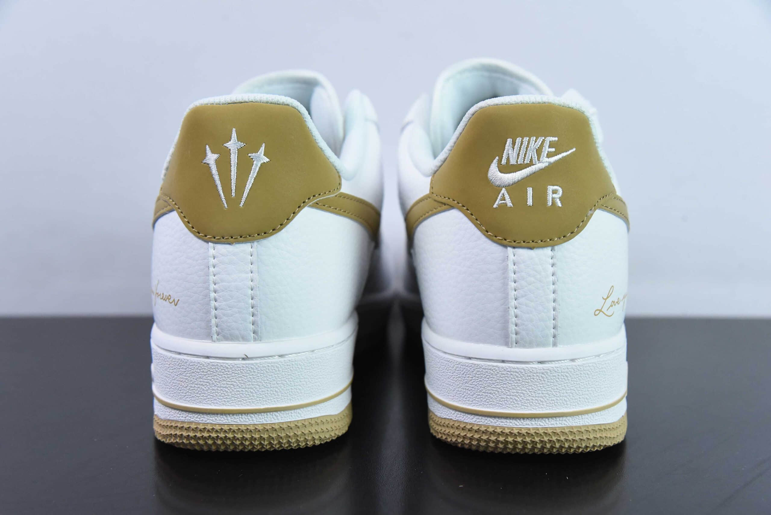 耐克Nike NOCTA×NIke Air Force 1 Low certified lover boy卡其经典空军一号低帮休闲板鞋纯原版本 货号：LO1718-053