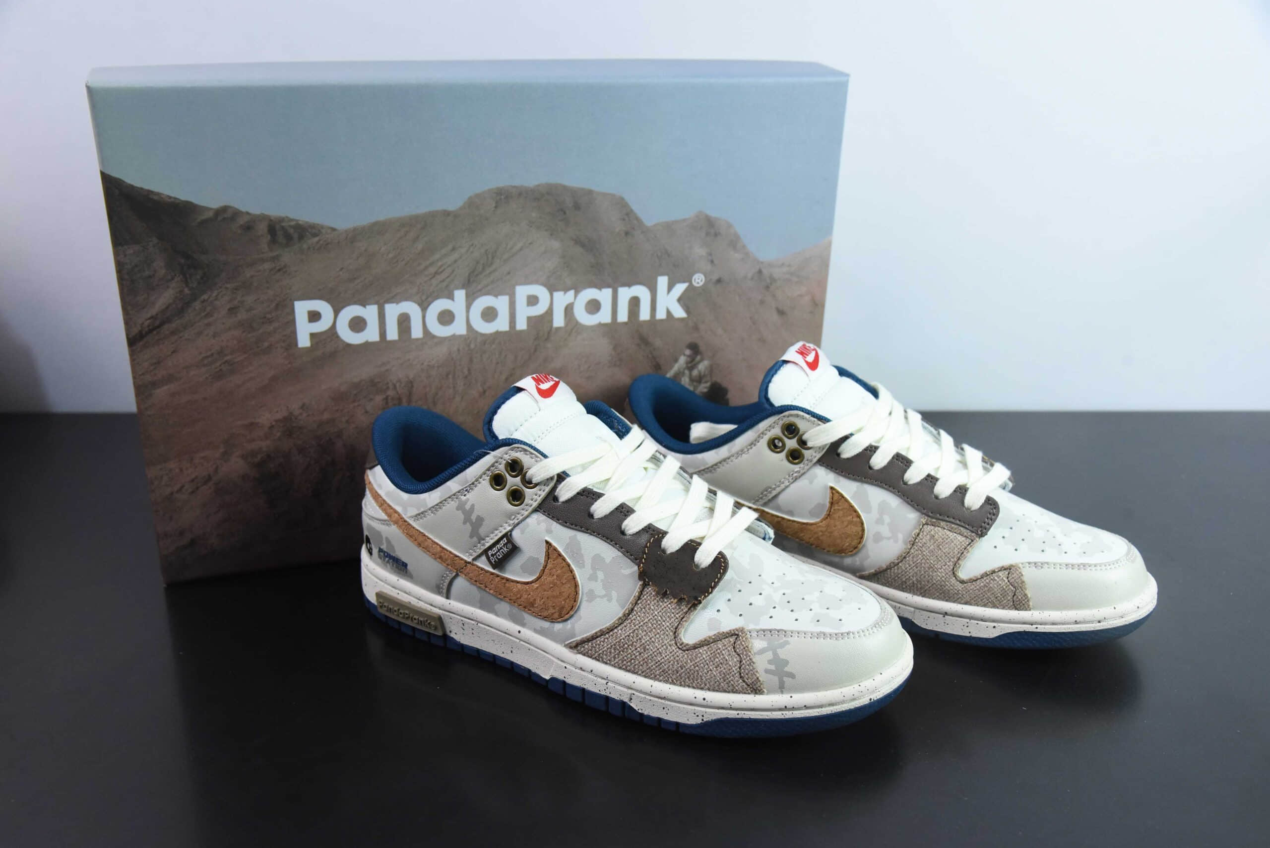 耐克Nike SB Dunk Low 熊猫则座机拓荒骑士求生米白棕SB低帮休闲滑板鞋纯原版本 货号:DD1391-400