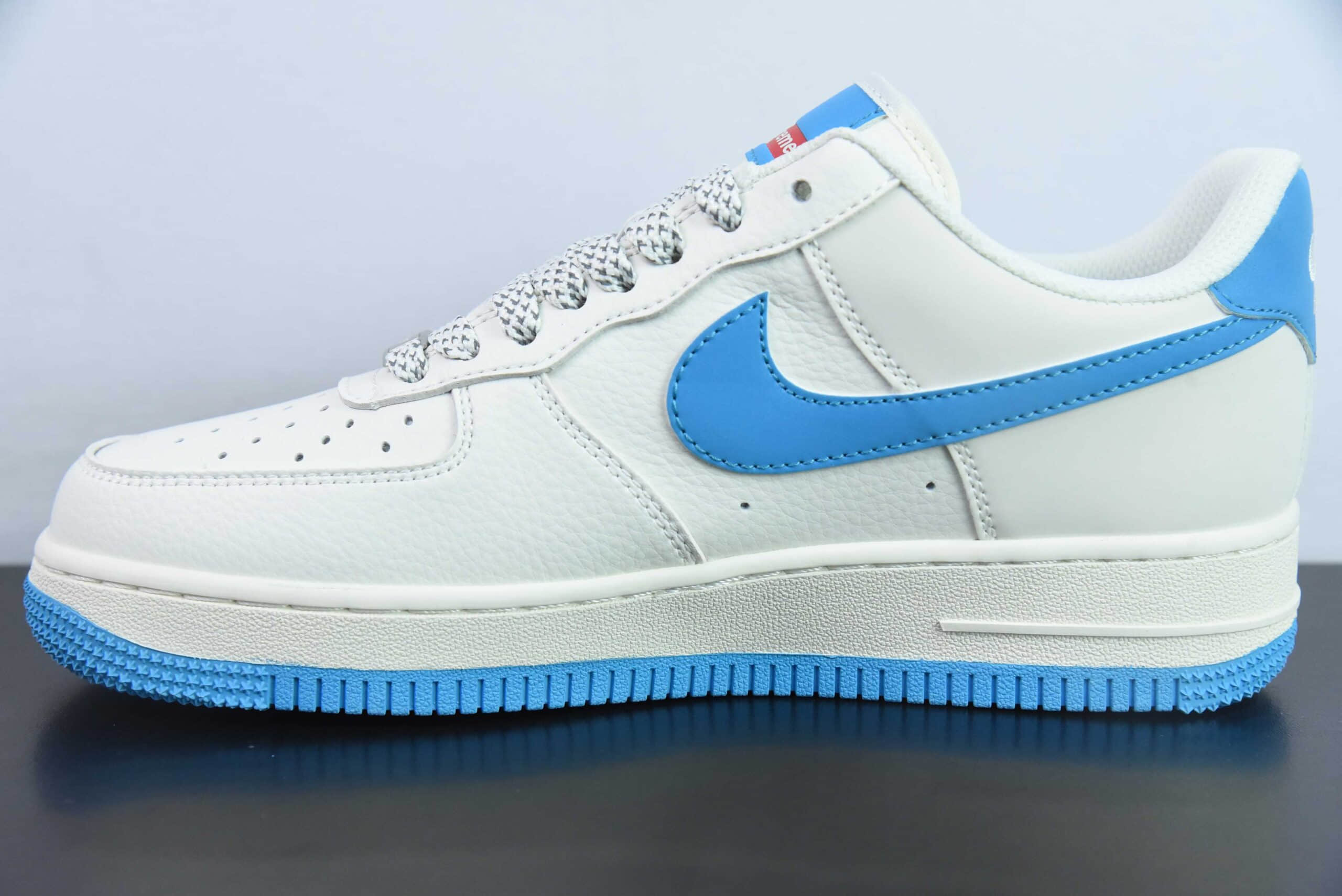 耐克Nike Air Force 1 Low 07 x Supreme联名白蓝满天星空军一号低帮休闲板鞋纯原版本 货号:HD1968-024