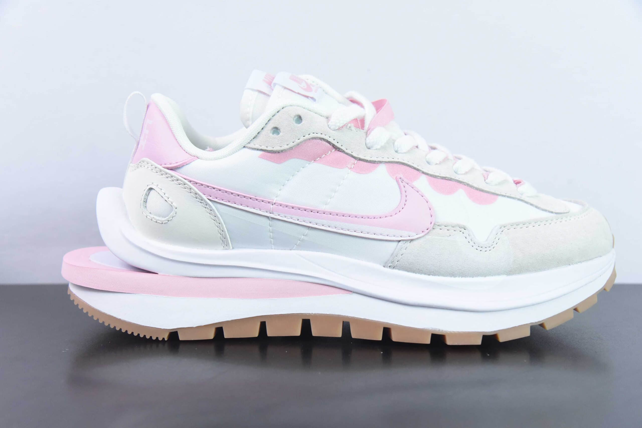 耐克Nike Sacai x VaporWaffle sacai 3.0粉白重磅联名华夫低帮运动休闲走秀鞋纯原版本 货号:DD1875-116