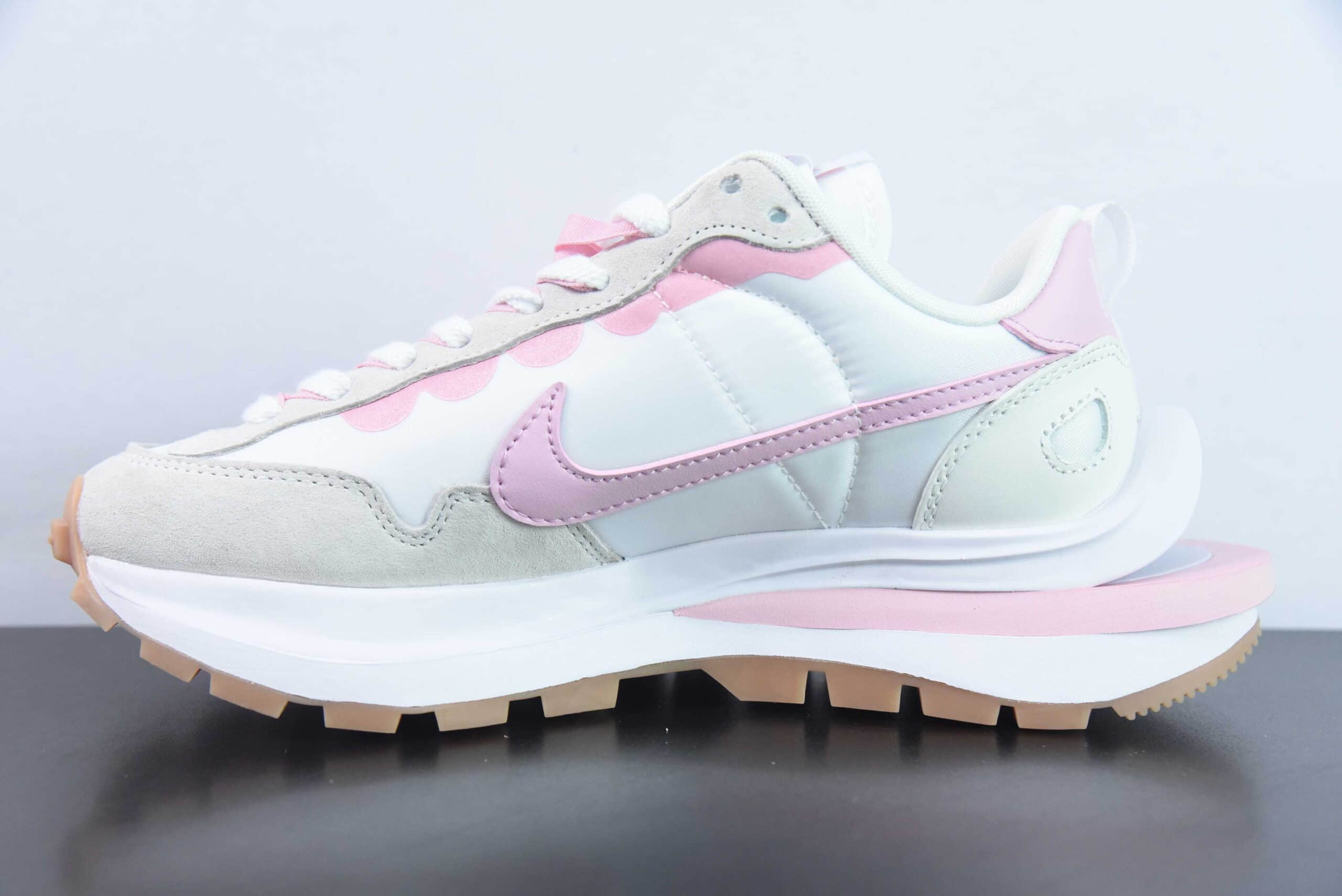 耐克Nike Sacai x VaporWaffle sacai 3.0粉白重磅联名华夫低帮运动休闲走秀鞋纯原版本 货号:DD1875-116