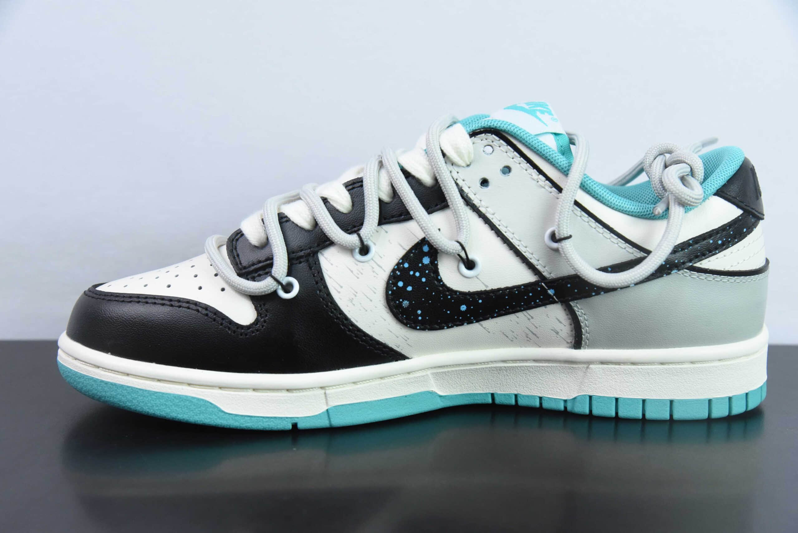 耐克Nike SB Dunk Low 熊猫恶作剧星际迷航黑白青SB低帮休闲滑板鞋纯原版本 货号：DV0833-101 