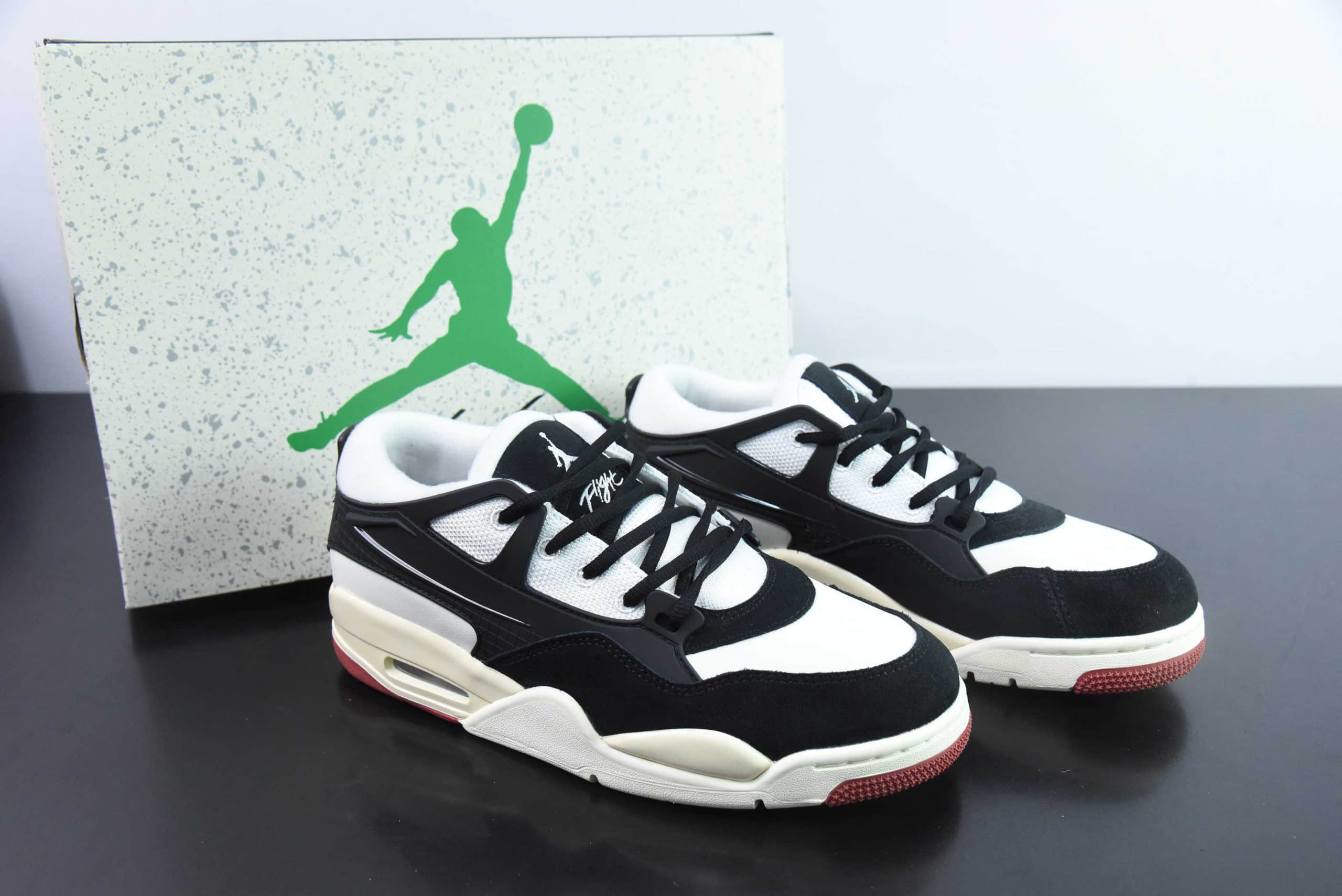 乔丹Air Jordan 4 Remastered AJ4 乔4重制版黑白红低帮复古文化篮球鞋纯原版本 货号：FQ7939-100 