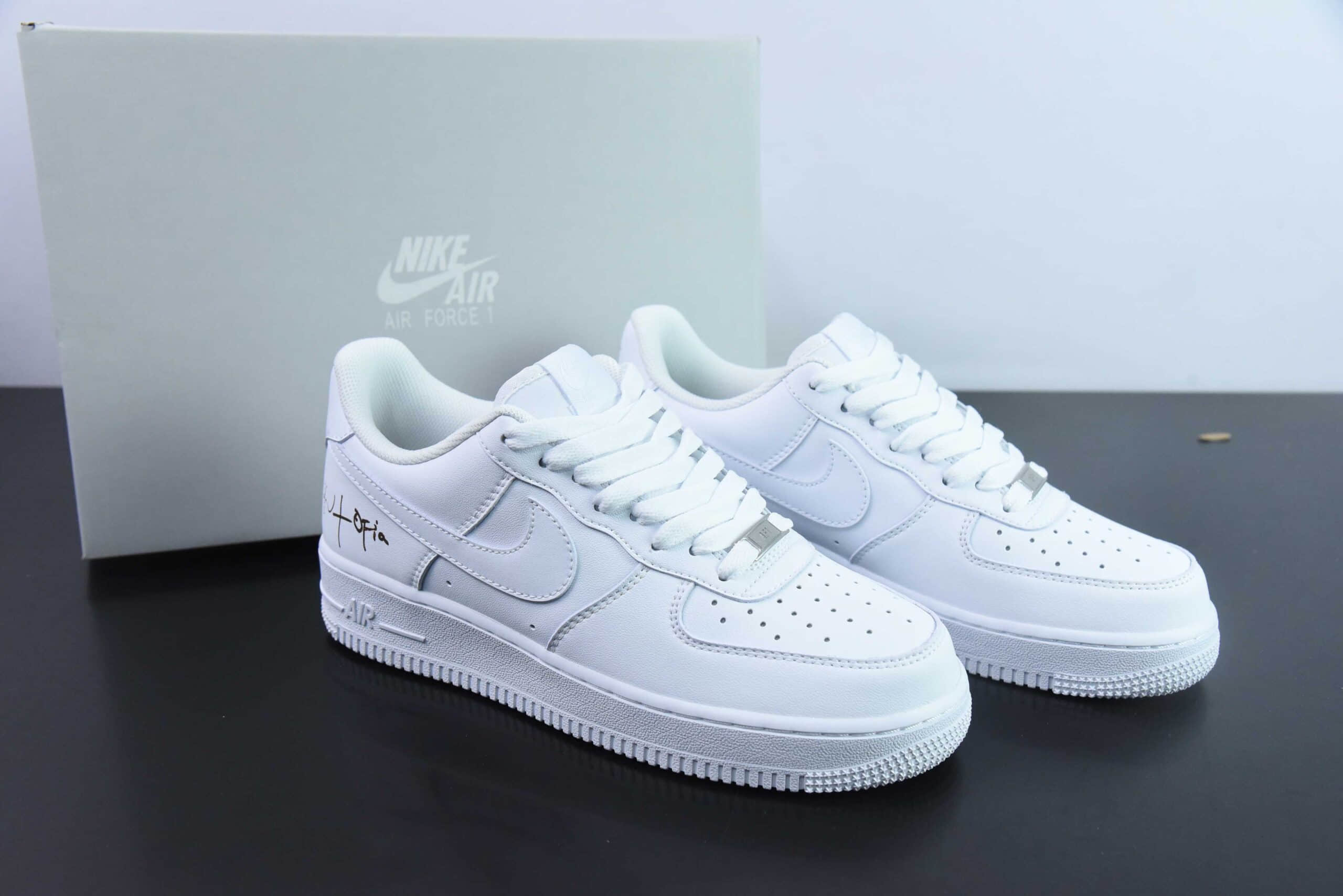 耐克Nike Air Force 1 ‘07 纯白签字空军一号低帮休闲板鞋纯原版本 货号：CW2288-111