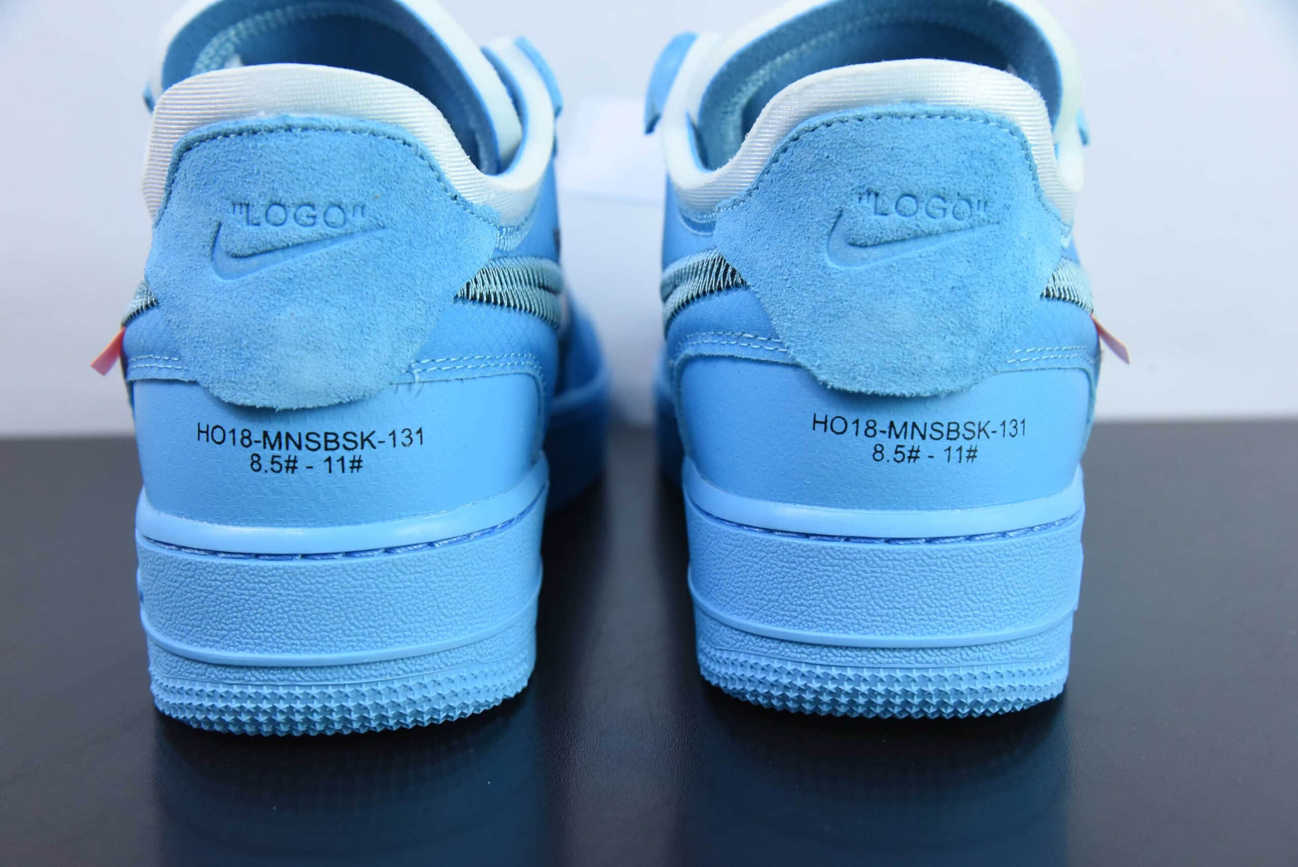 耐克Nike Off White x Nk Air Force 1 Low OW联名透明蓝空军一号低帮休闲板鞋纯原版本 货号：AO4606-400