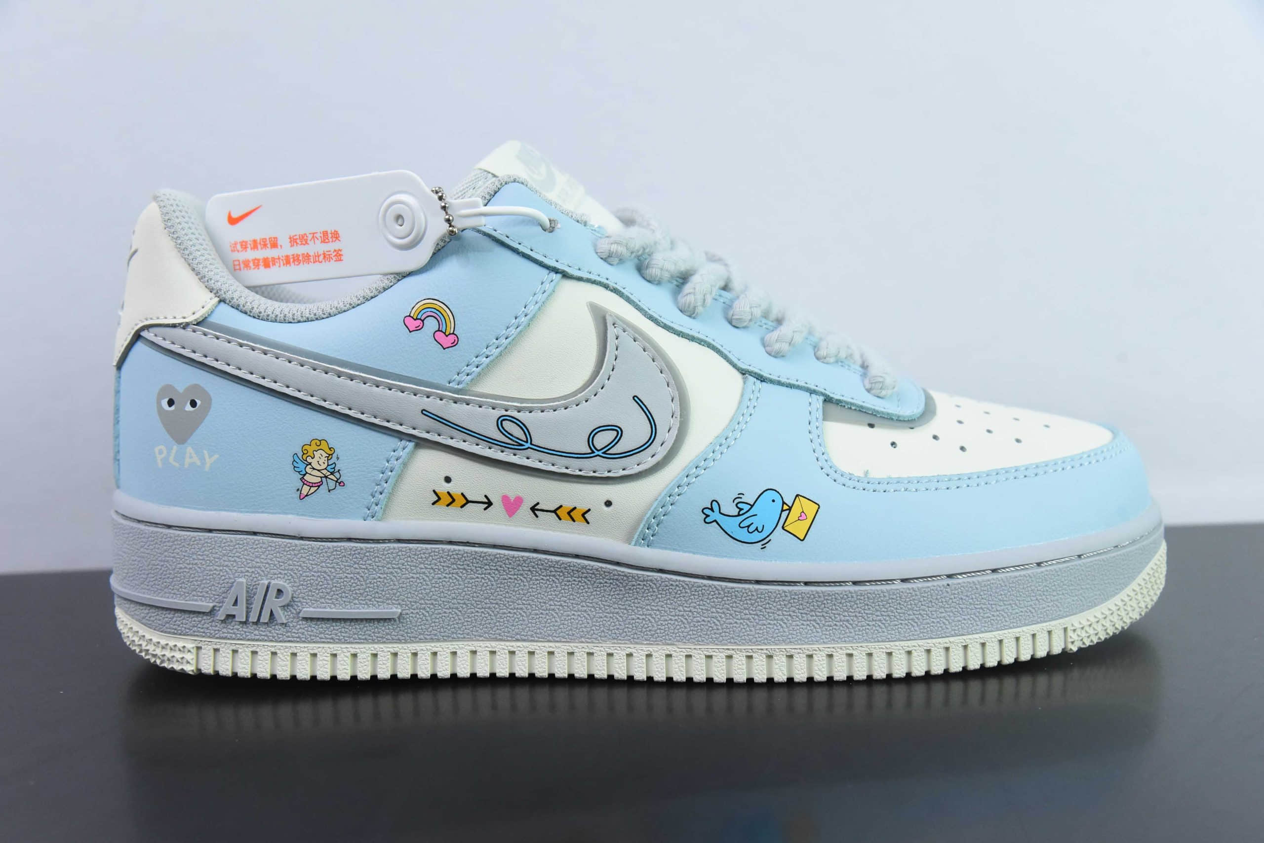 耐克Nike Air Force 1'07 Low Love Letter 七夕限定飞鸽情书空军一号低帮休闲板鞋纯原版本 货号:CJ0304-021