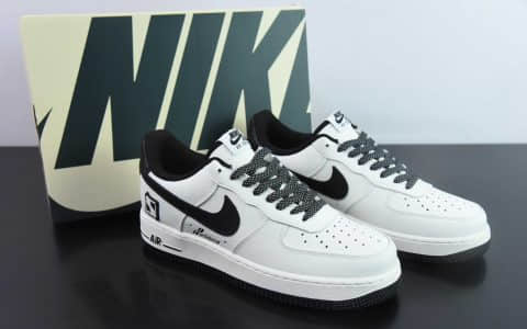 耐克Nike Air Force 1 Low 07 x We11done 米白黑空军一号低帮休闲板鞋纯原版本 货号:WD-111599