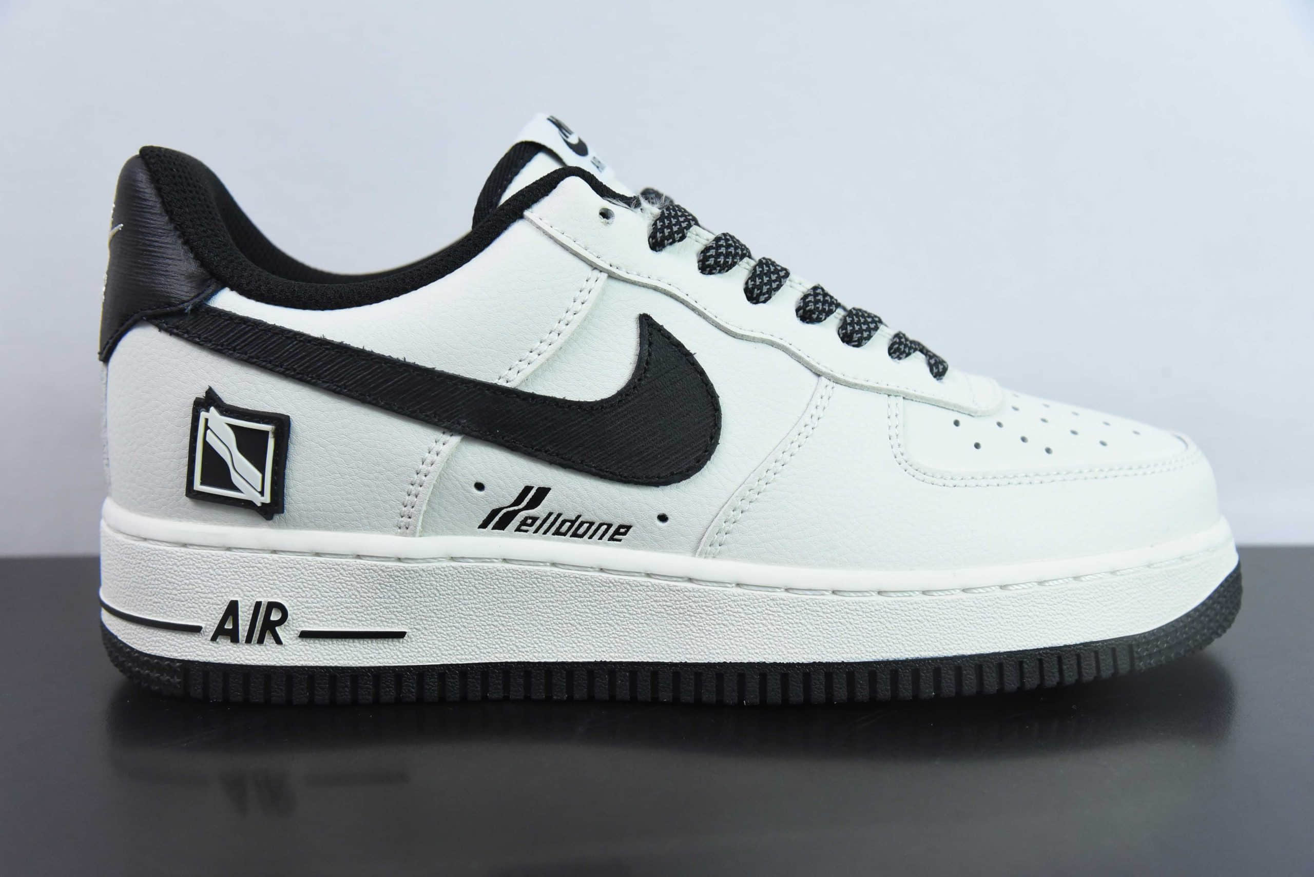 耐克Nike Air Force 1 Low 07 x We11done 米白黑空军一号低帮休闲板鞋纯原版本 货号:WD-111599