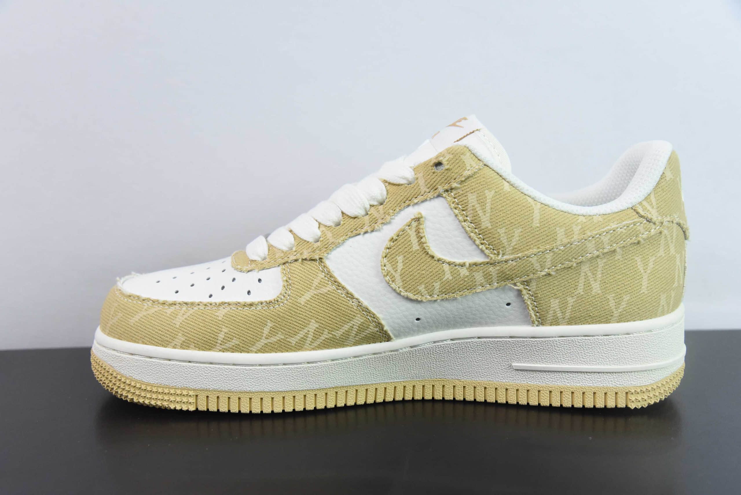 耐克NIke Air Force 1 '07 Low “LV联名卡其双勾”空军一号低帮运动鞋纯原版本 货号：HD1968-027