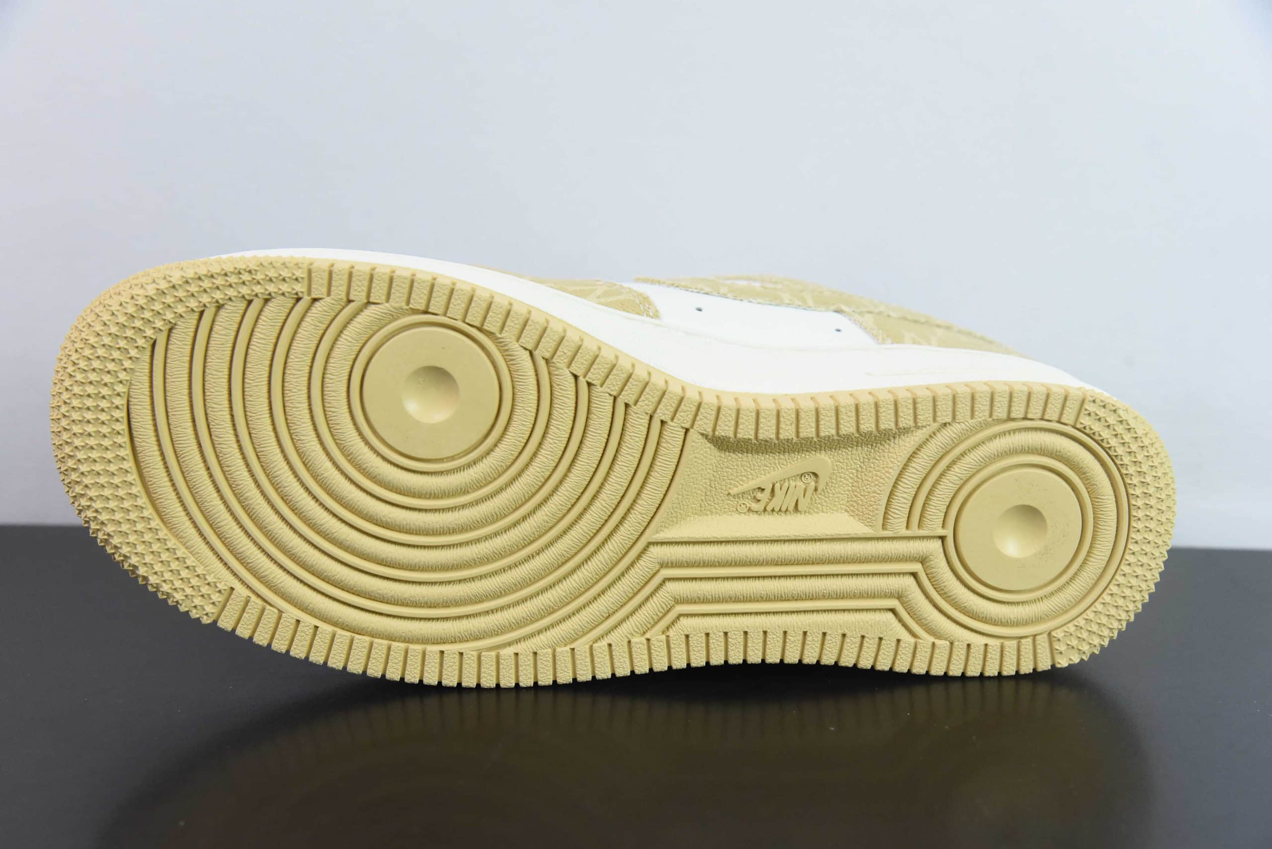 耐克NIke Air Force 1 '07 Low “LV联名卡其双勾”空军一号低帮运动鞋纯原版本 货号：HD1968-027