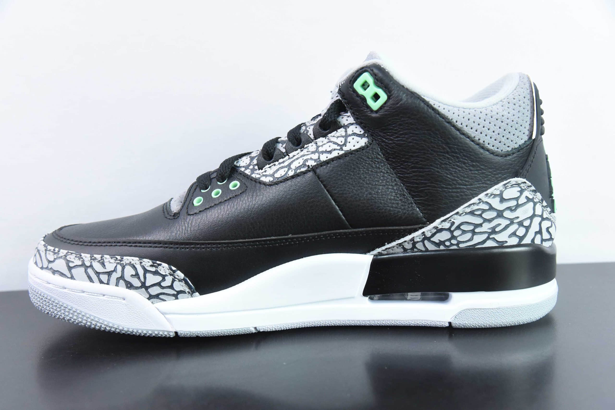 乔丹Air Jordan 3 Green Glow AJ3 乔3黑绿男子文化篮球鞋纯原版本 货号：CT8532-031 