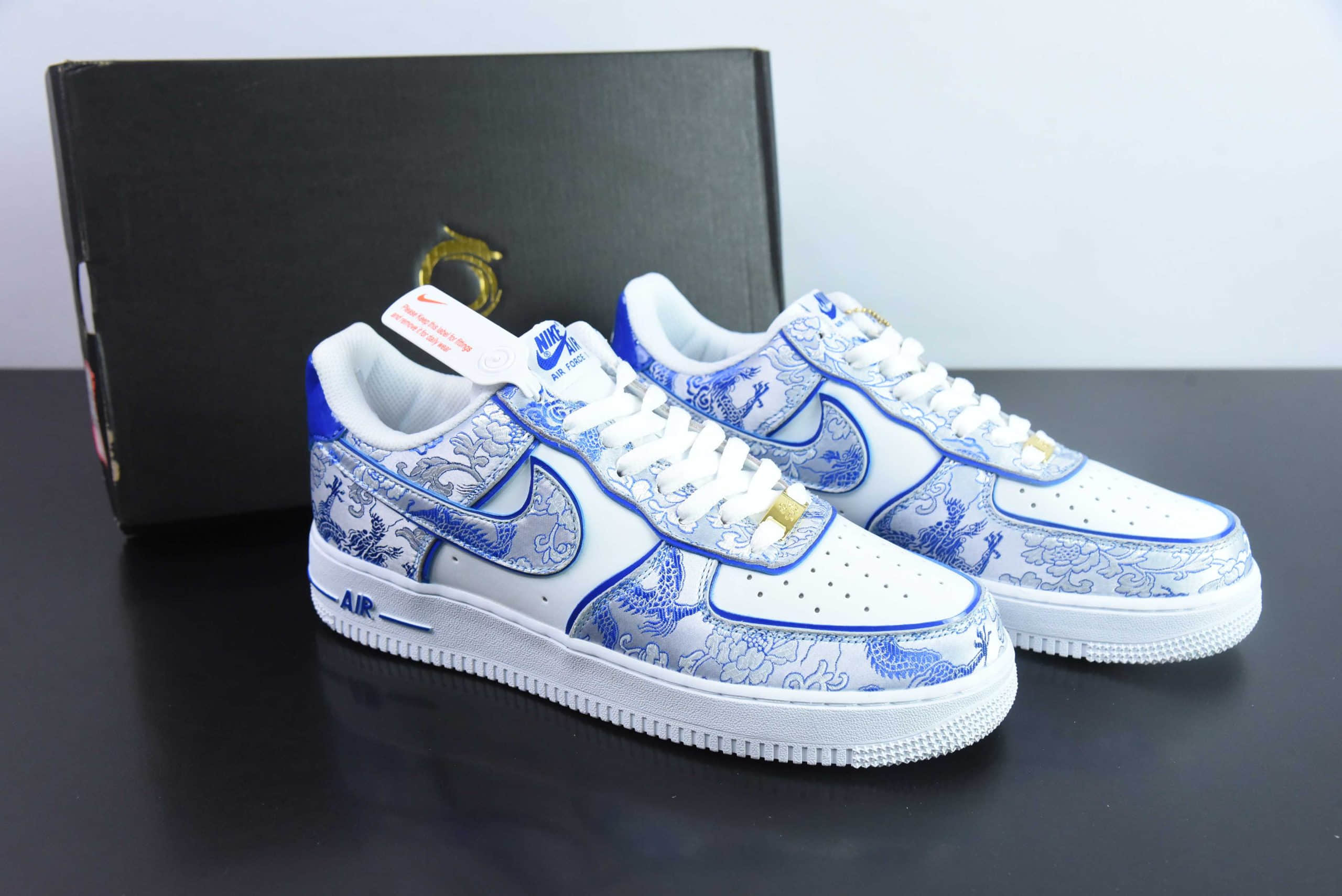 耐克Nike Air Force 1´07 Low青花瓷龙年限定空军一号低帮百搭休闲运动板鞋纯原版本 货号：CW2288-201
