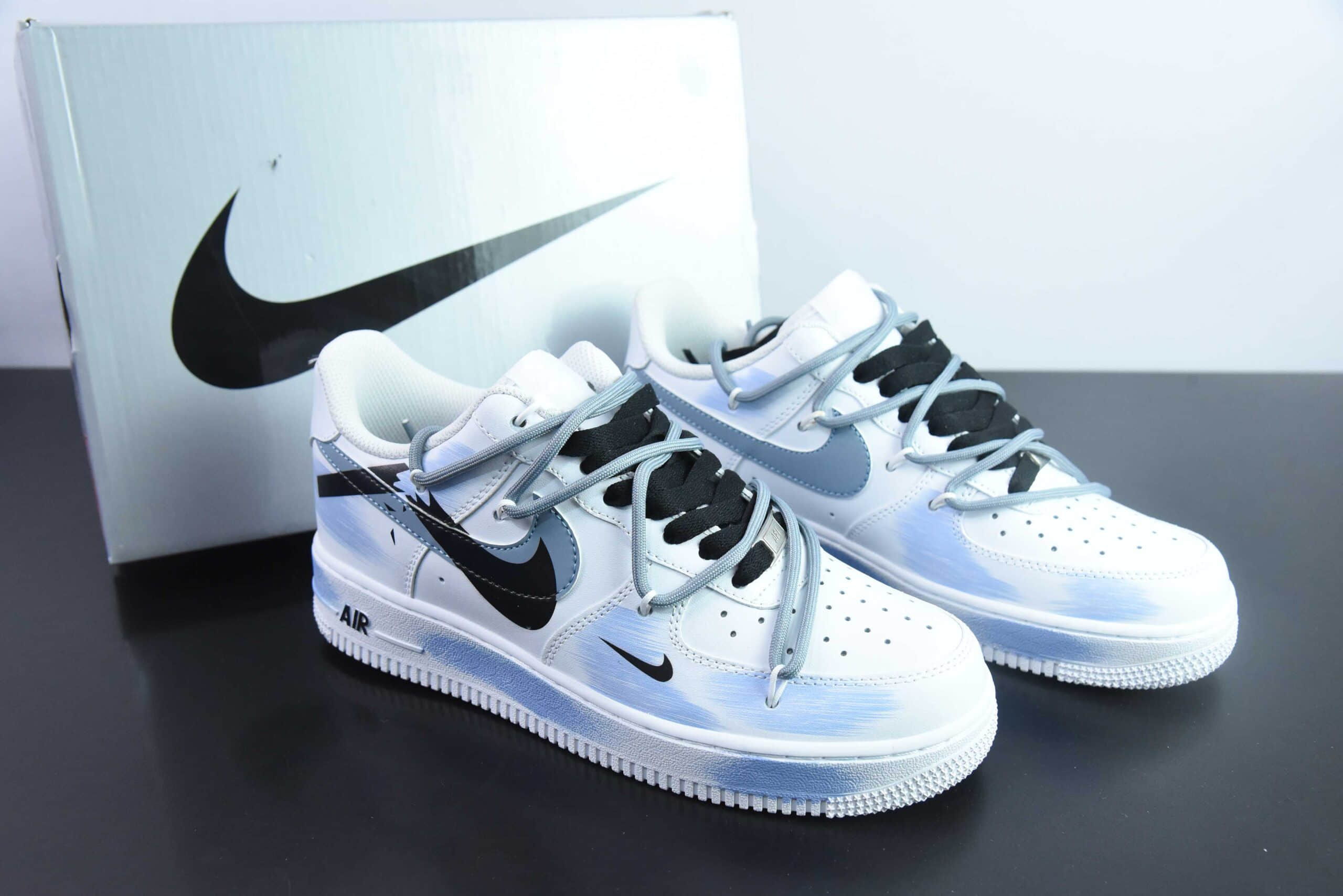 耐克Nike Air Force 1´07 Low 二次元主题紫蓝喷绘空军一号低帮百搭休闲运动板鞋纯原版本 货号:ZH0316-029