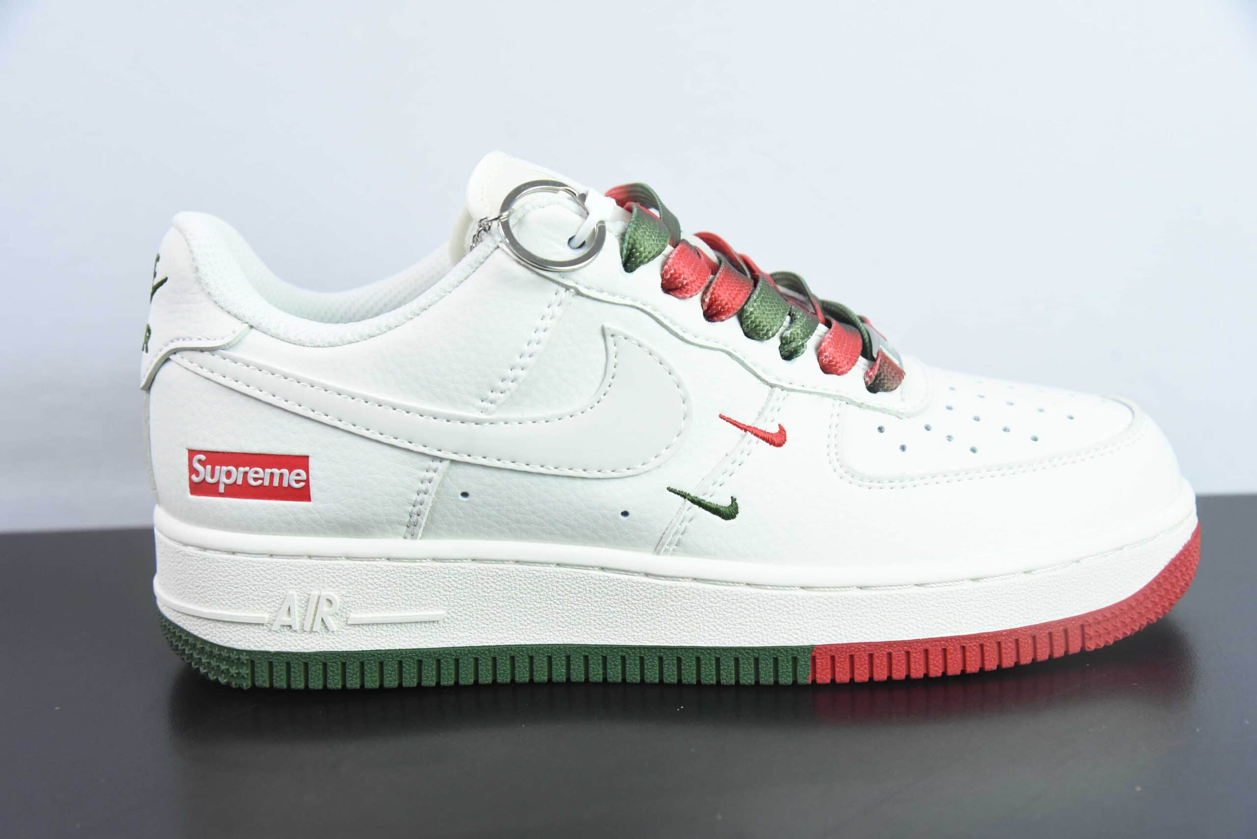耐克Nike Air Force 1´07 Low Supreme联名米白红绿空军一号低帮百搭休闲运动板鞋纯原版本 货号:XZ6188-009