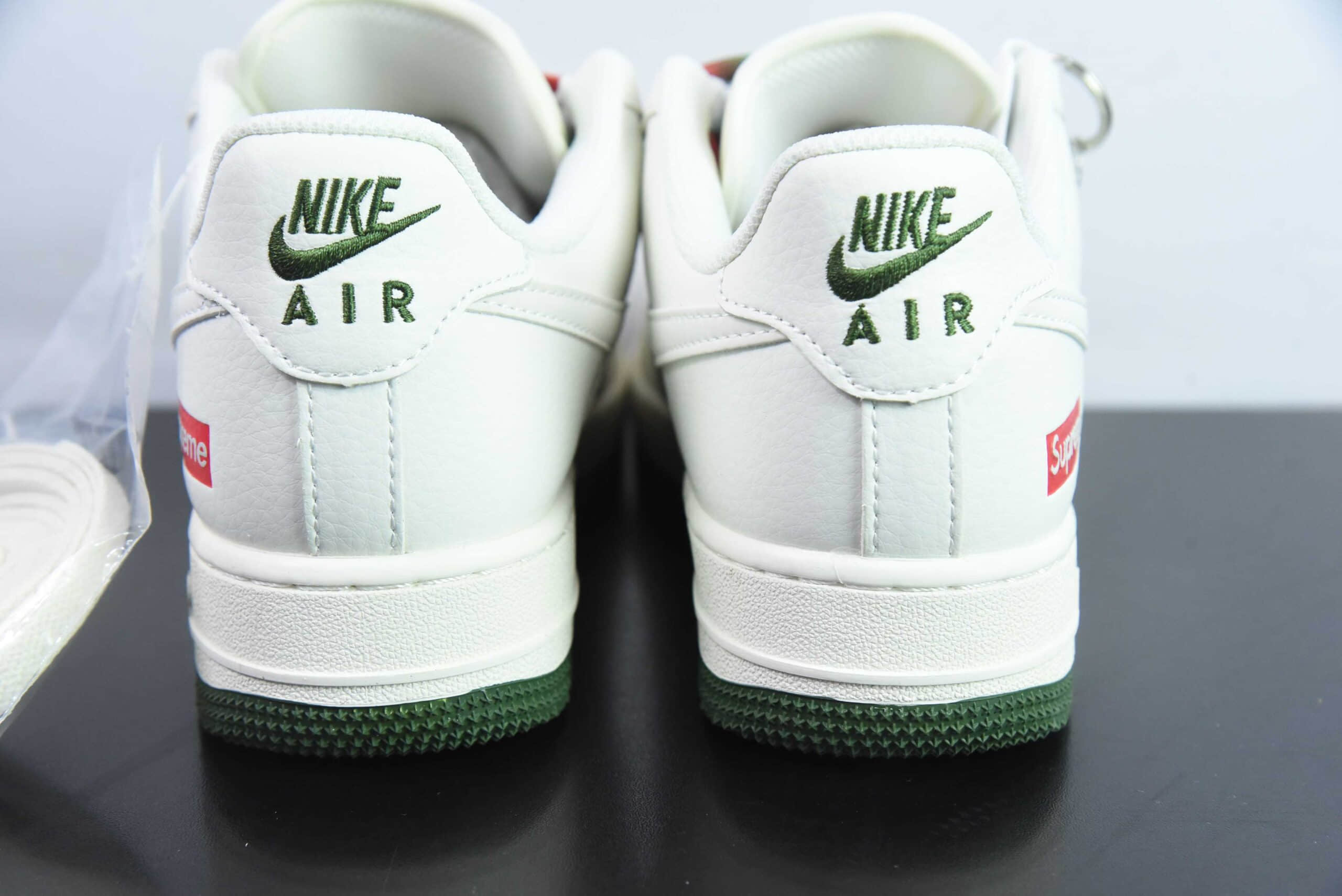 耐克Nike Air Force 1´07 Low Supreme联名米白红绿空军一号低帮百搭休闲运动板鞋纯原版本 货号:XZ6188-009