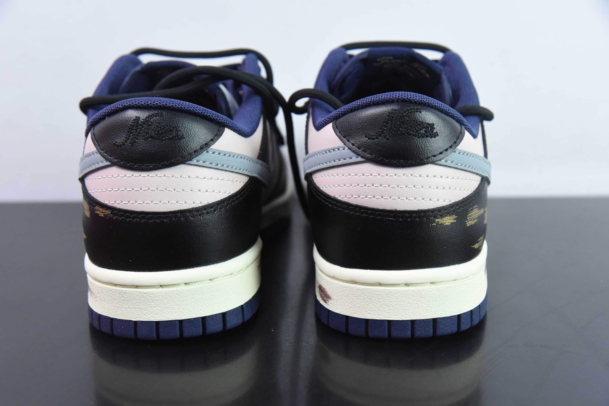 耐克Nike SB Dunk Low LotEye of Horus黑白紫荷鲁斯之眼涂鸦绑绳SB扣篮系列低帮休闲运动滑板板鞋纯原版本 货号：FV8106-181 