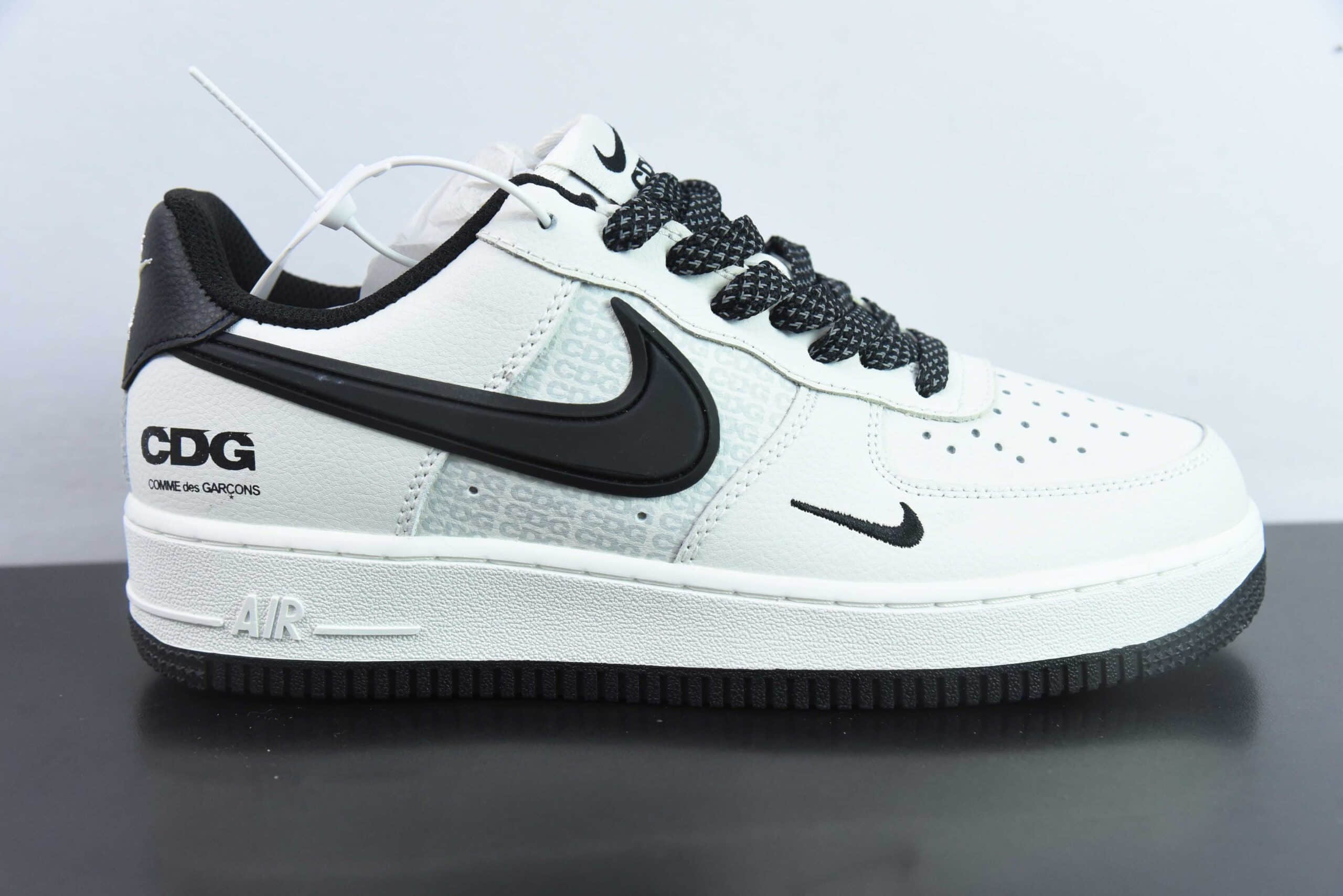耐克Nike Air Force 1 '07 Low CDG联名米白黑空军一号低帮休闲板鞋纯原版本 货号:CG-240411