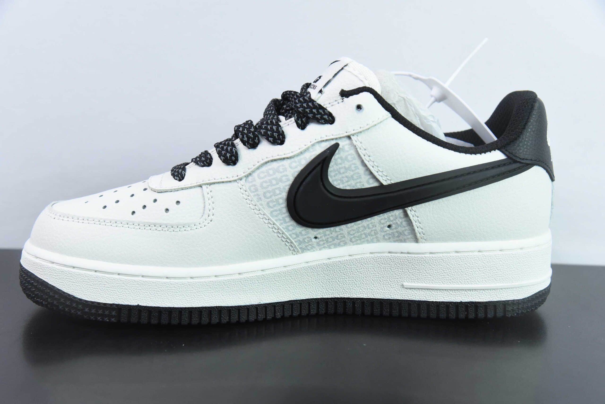耐克Nike Air Force 1 '07 Low CDG联名米白黑空军一号低帮休闲板鞋纯原版本 货号:CG-240411