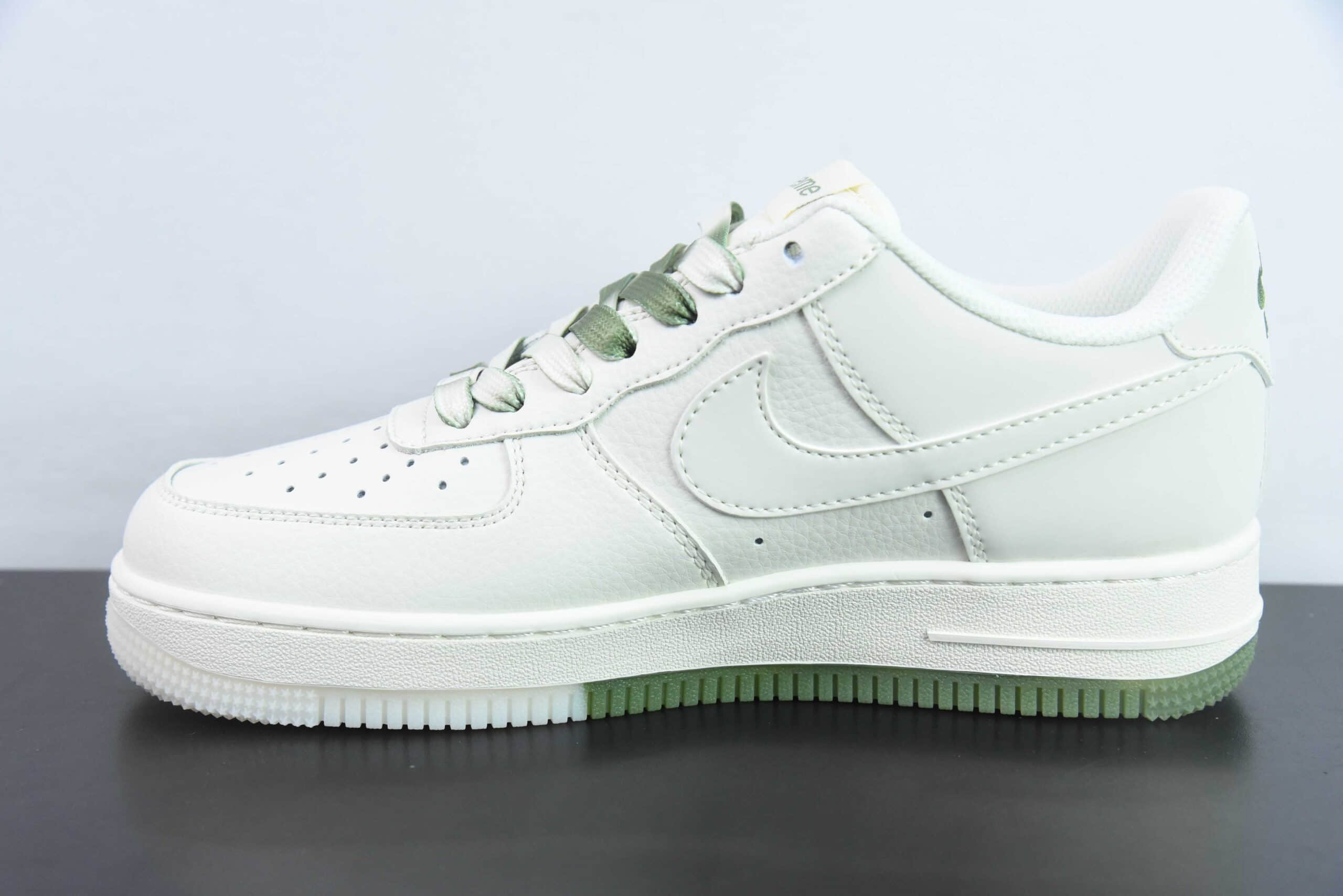 耐克Nike Supreme x Air Force 1 Low米白绿空军一号低帮休闲板鞋纯原版本 货号:BB7577-213