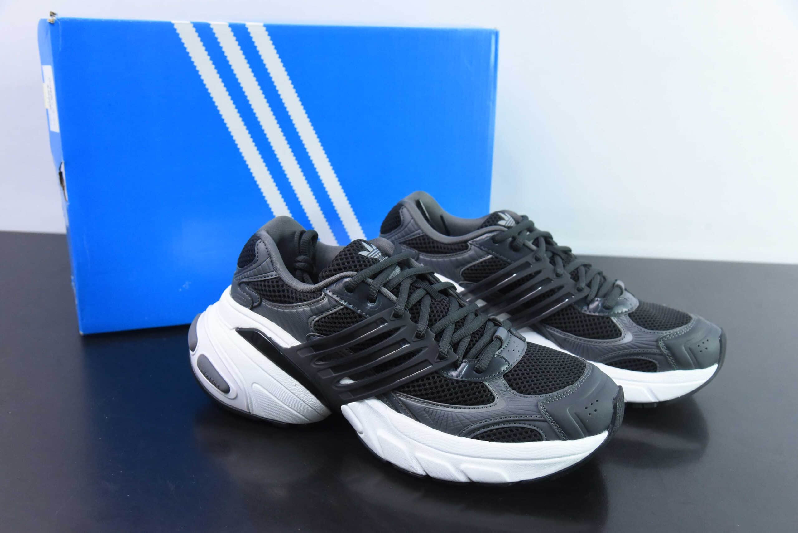 阿迪达斯Adidas Originals Adistar XLG黑白复古廓形休闲运动老爹鞋纯原版本 货号:IH4849