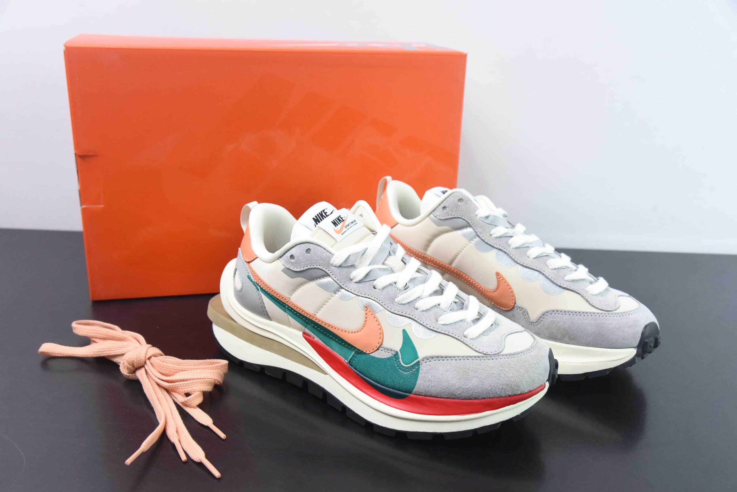 耐克Nike Sacai x VaporWaffle sacai 3.0 米桔色重磅联名华夫低帮运动休闲走秀鞋纯原版本 货号:DD1875-107