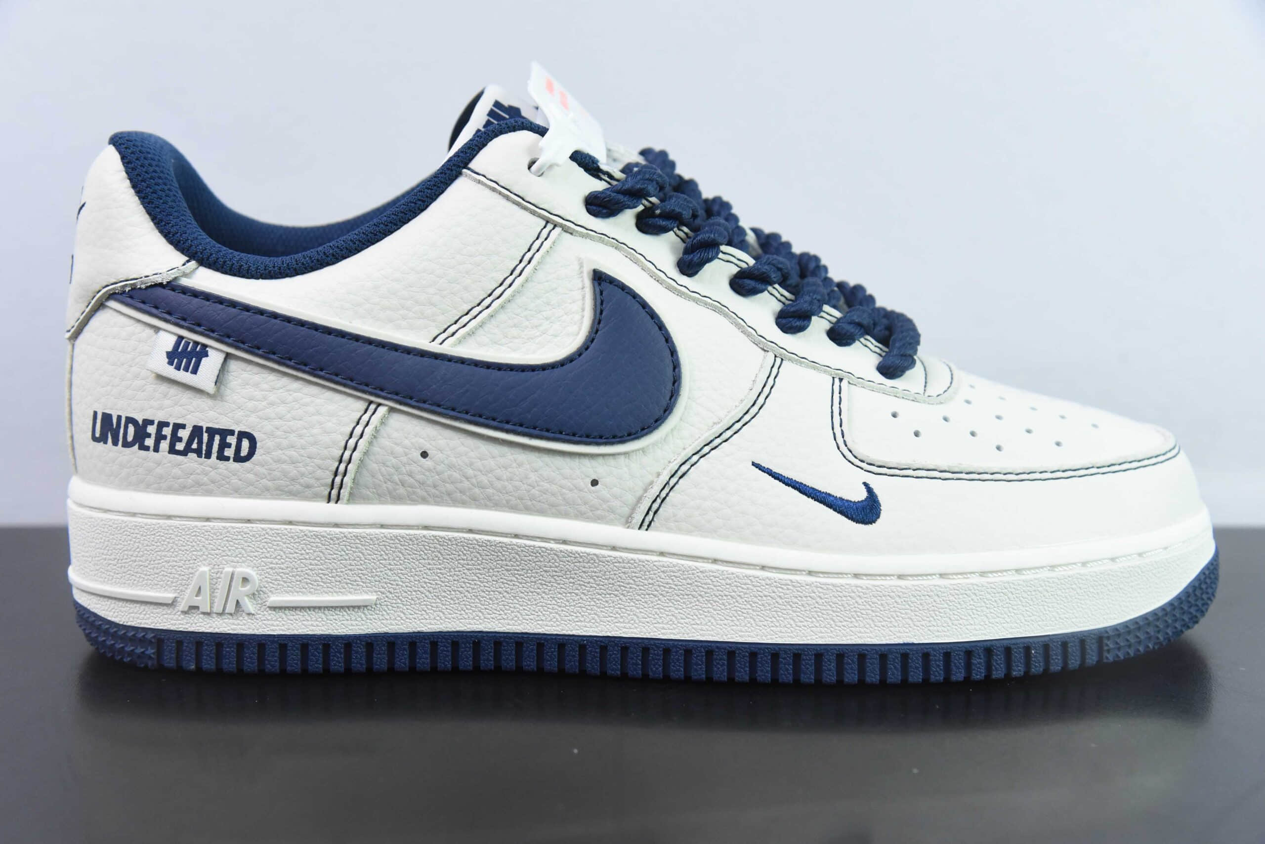 耐克Nike Air Force 1 Low 07 x UNDEFEATED 白蓝小钩麻绳空军一号低帮休闲板鞋纯原版本 货号:UT2023-205