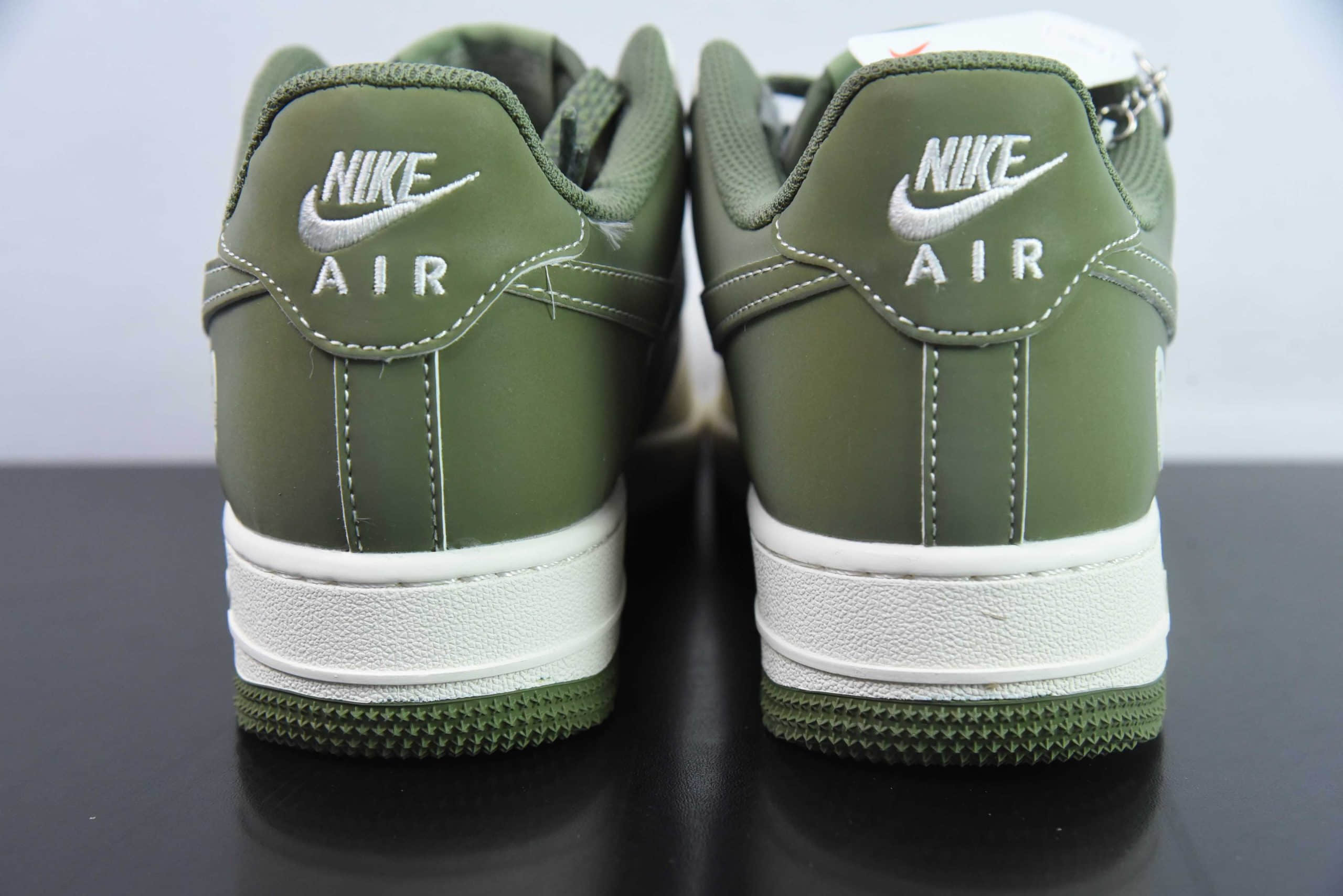 耐克Nike Air Force 1'07 Low Bape联名深绿米灰空军一号低帮休闲板鞋纯原版本 货号:BB6566-205