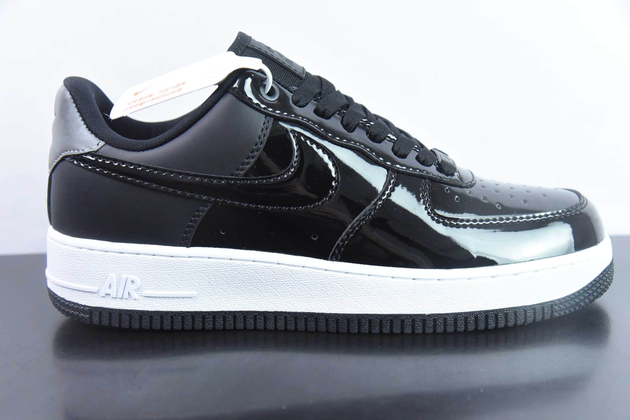 耐克Nike Air Force 1'07 Low 漆皮全黑空军一号低帮休闲板鞋纯原版本 货号:AH6827-001