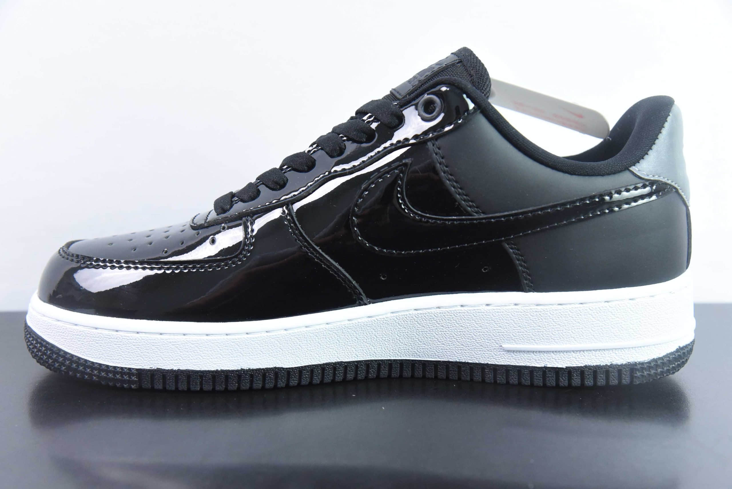 耐克Nike Air Force 1'07 Low 漆皮全黑空军一号低帮休闲板鞋纯原版本 货号:AH6827-001