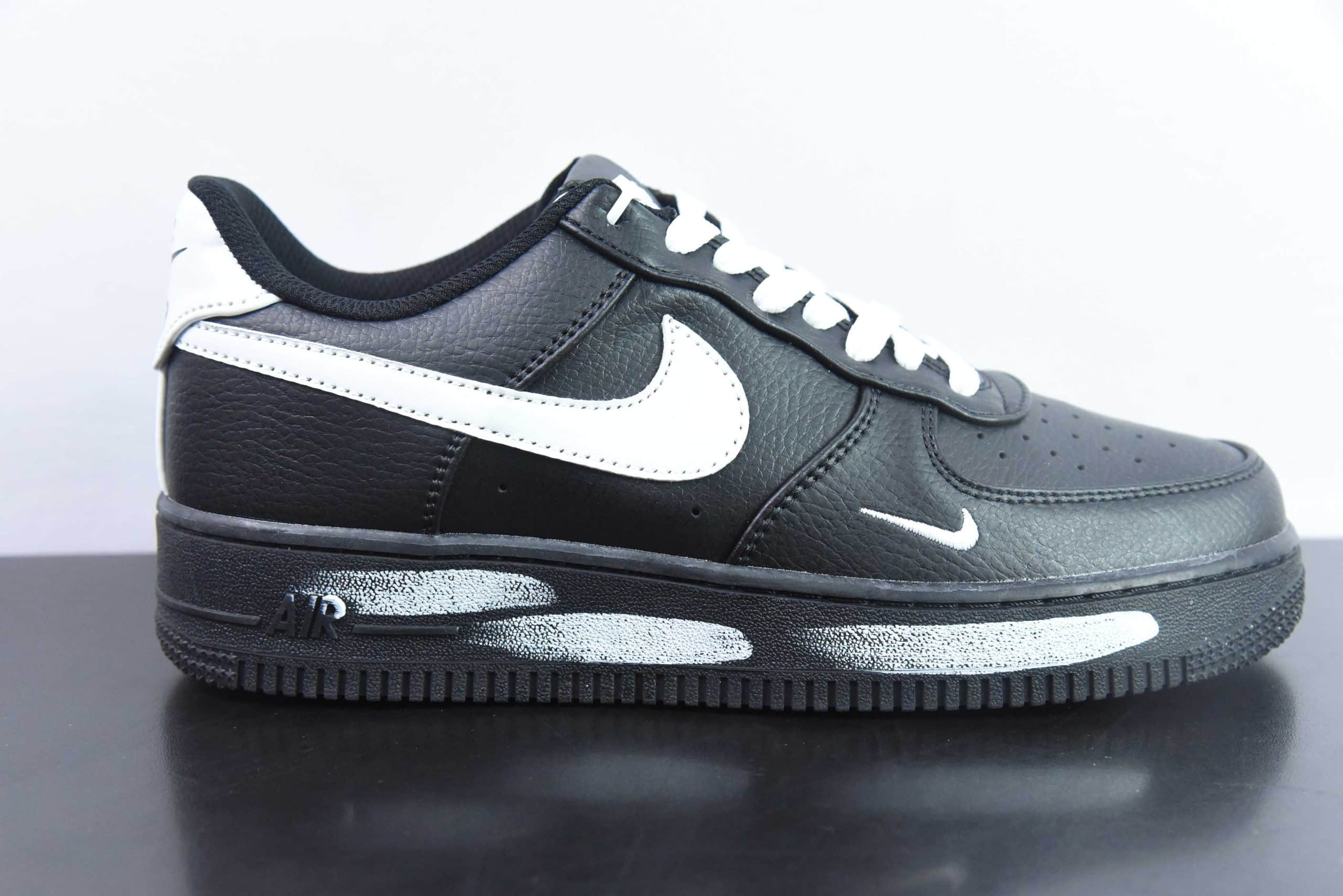 耐克Nike Air Force 1'07 Low 黑白涂鸦小勾空军一号低帮休闲板鞋纯原版本 货号:CI9533-081