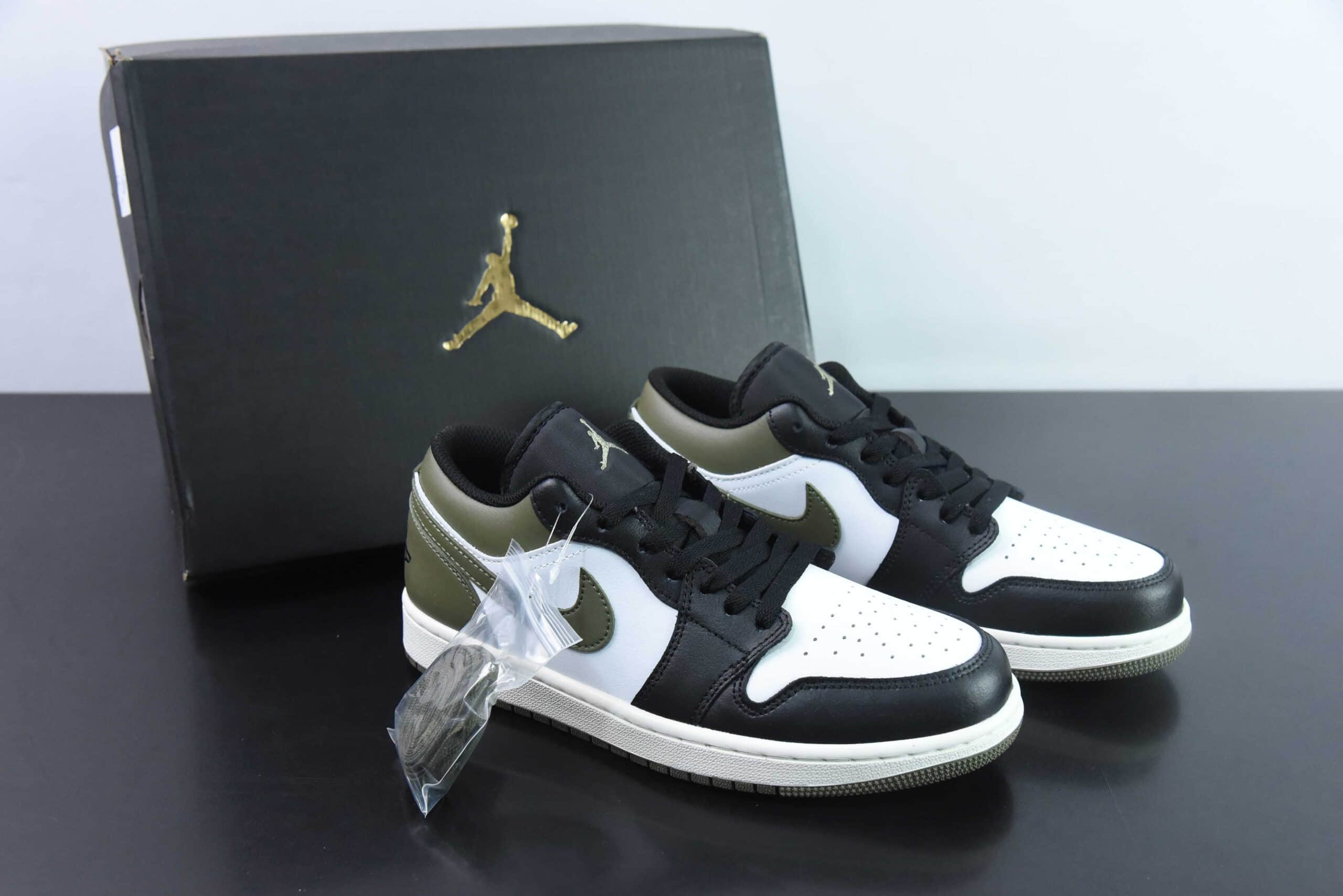 乔丹Air Jordan 1 Low Method of Make AJ1 乔1黑白绿低帮文化休闲运动板鞋纯原版本 货号:553558-092