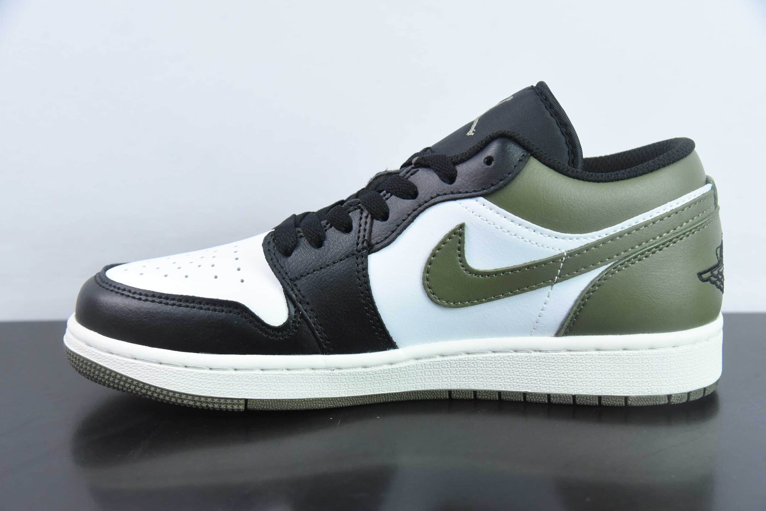 乔丹Air Jordan 1 Low Method of Make AJ1 乔1黑白绿低帮文化休闲运动板鞋纯原版本 货号:553558-092