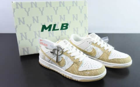耐克Nike SB Dunk Low“MLB联名黄牛仔” 周年高端定制SB低帮休闲板鞋纯原版本 货号:DQ1098-346