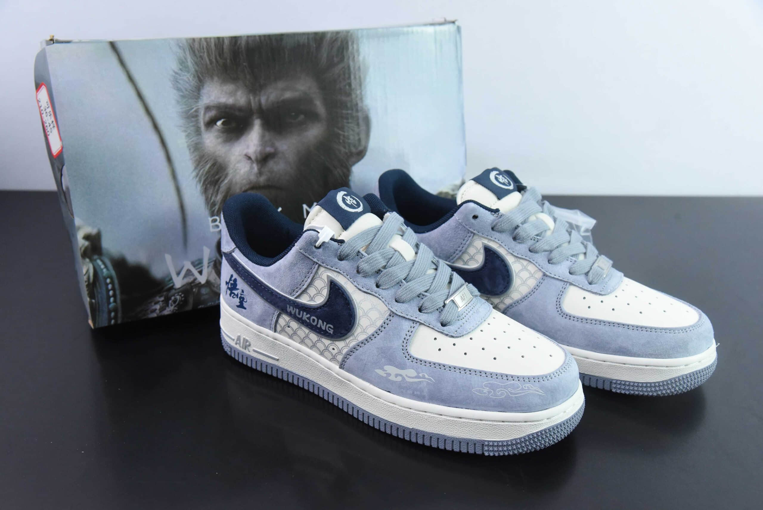 耐克Nike Air Force 1´07 Low黑神话白蓝悟空空军一号低帮百搭休闲运动板鞋纯原版本 货号:DM1688-806
