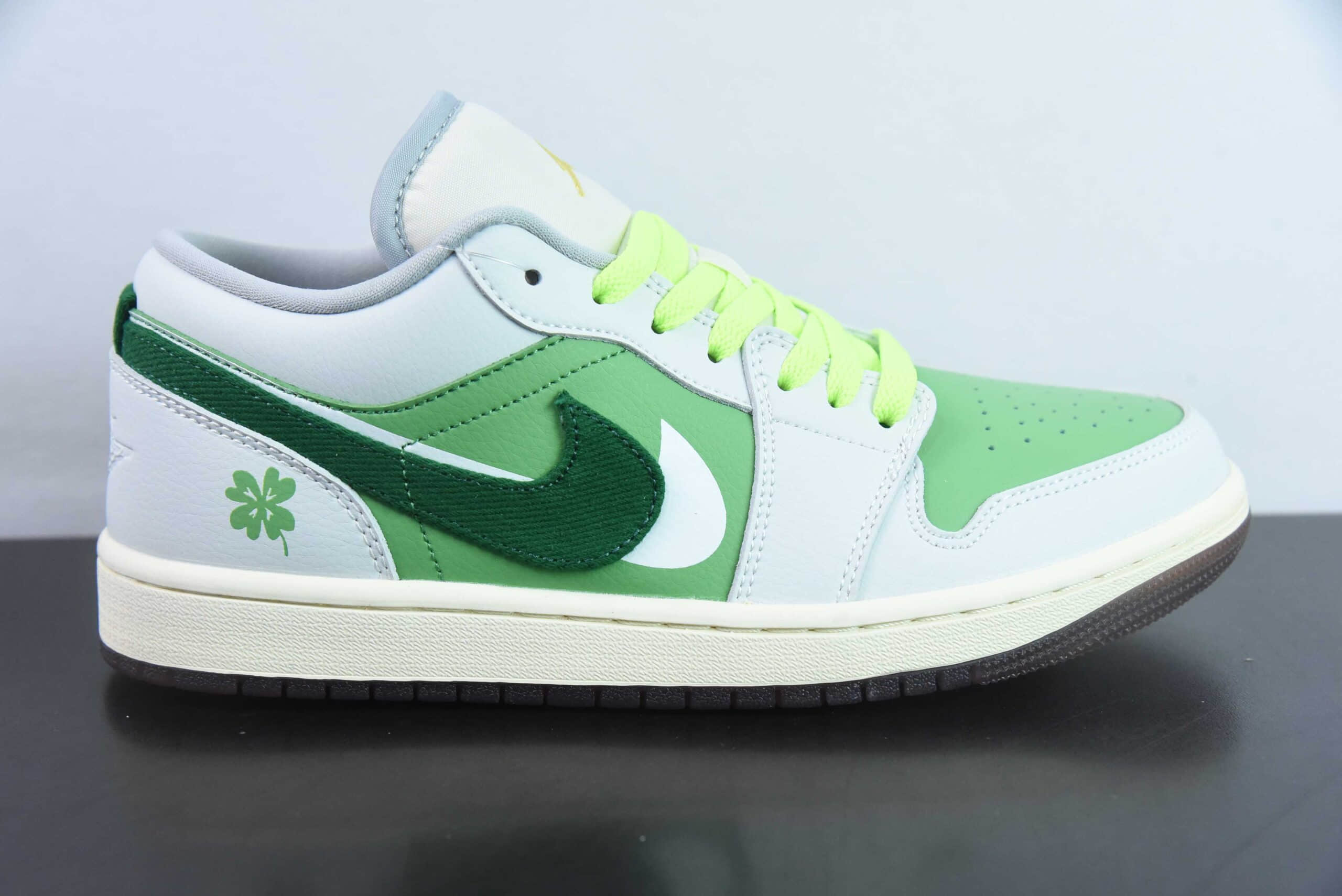 乔丹Air Jordan 1 Low AJ1 乔1白绿双钩低帮复古篮球鞋纯原版本 货号:FZ5046-041