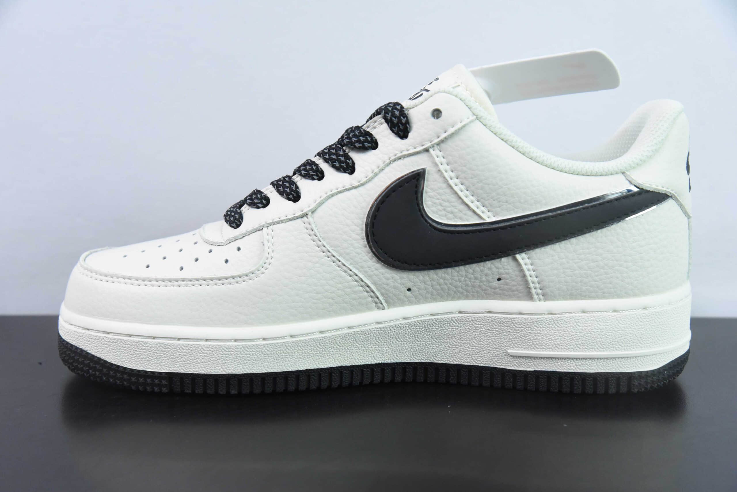 耐克Nike Air Force 1 Low '07 “二维码”米黑满天星低帮空军一号休闲板鞋纯原版本 货号:CU1836-962