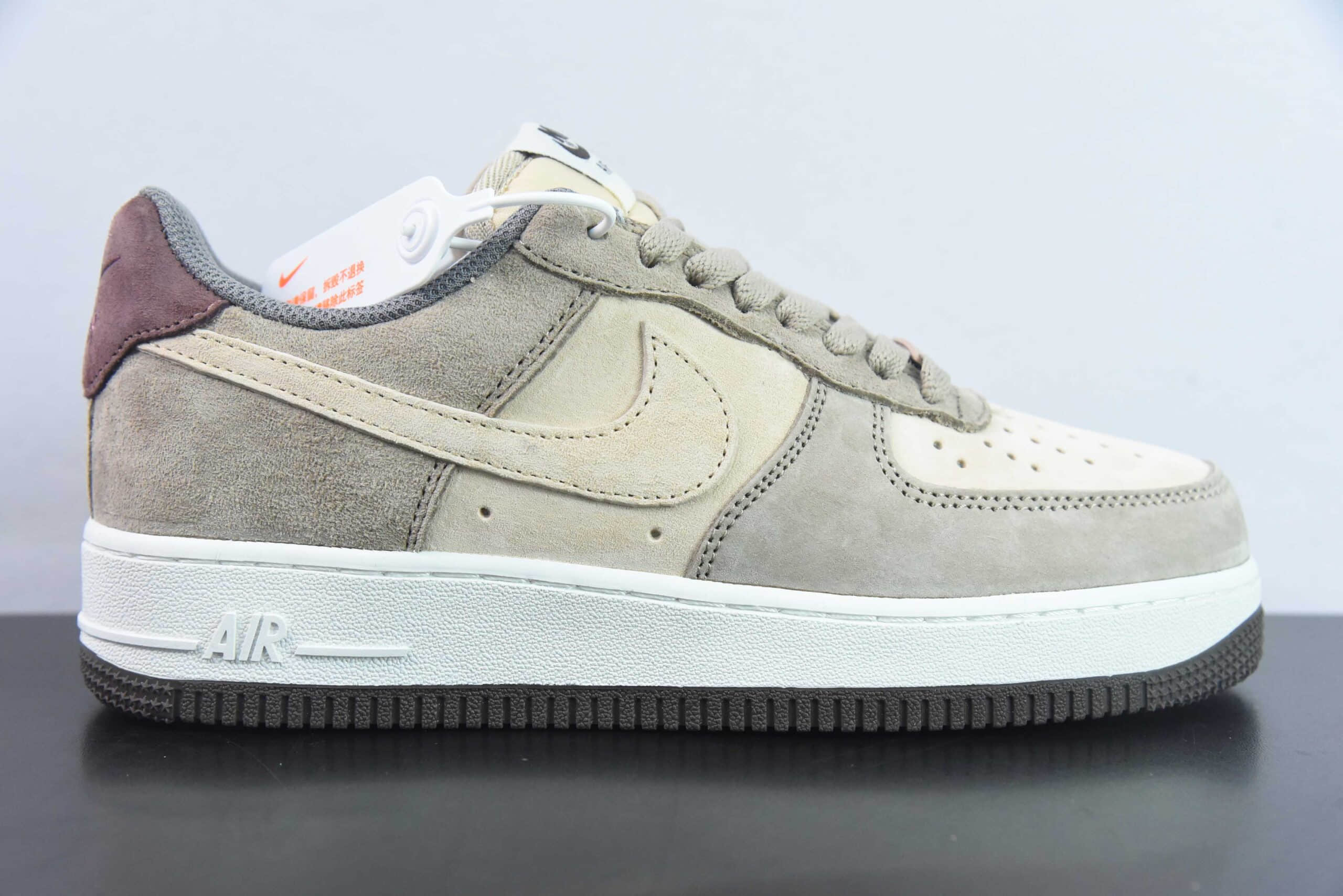 耐克Nike Air Force 1 LOW 大友克洋麂皮米棕路飞空军一号低帮休闲板鞋纯原版本 货号：LF8989-222