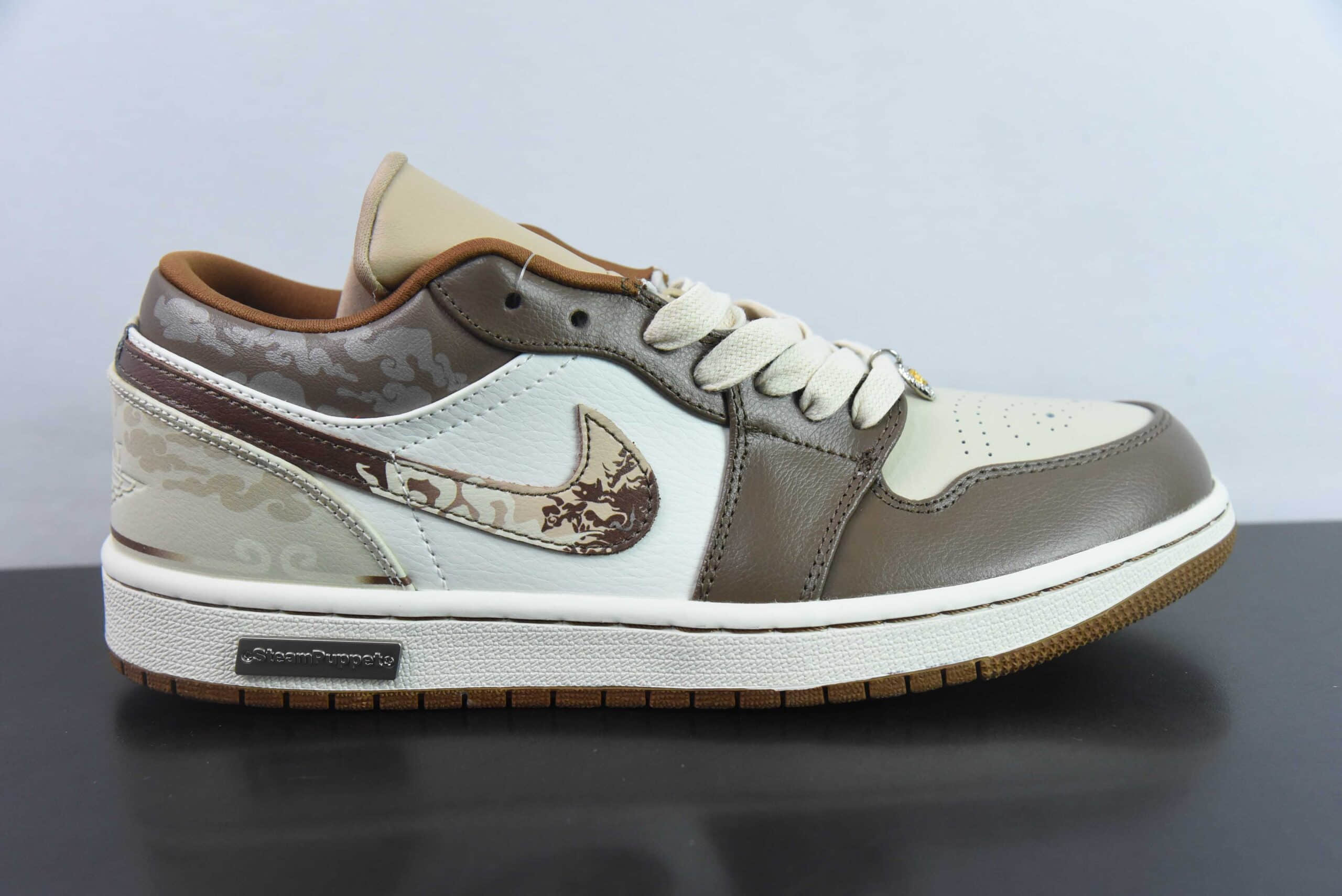 乔丹Air Jordan 1 Retro Low AJ1黑神话天命人古道禅印米棕低帮复古休闲板鞋纯原版本 货号:HF5753-221