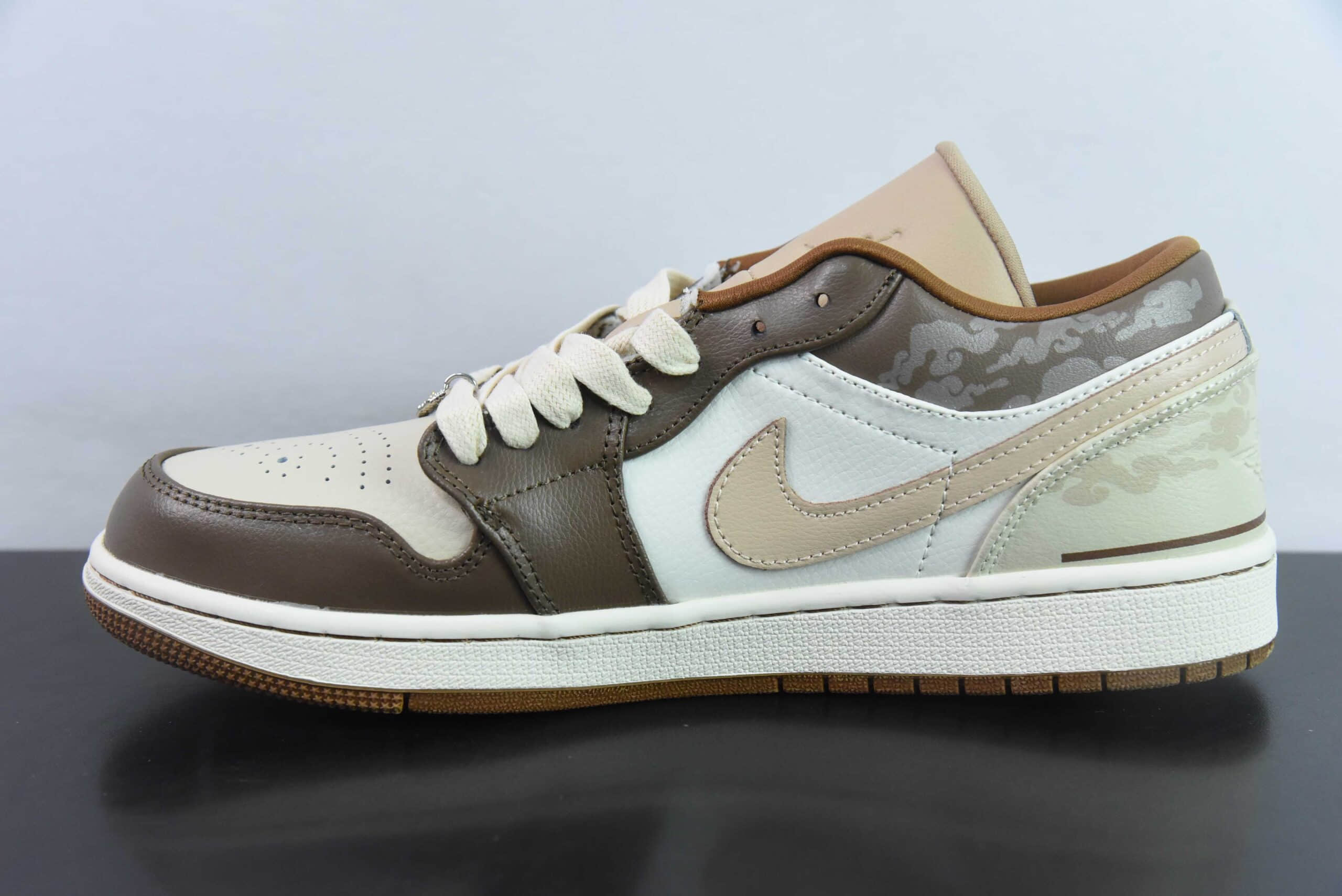 乔丹Air Jordan 1 Retro Low AJ1黑神话天命人古道禅印米棕低帮复古休闲板鞋纯原版本 货号:HF5753-221