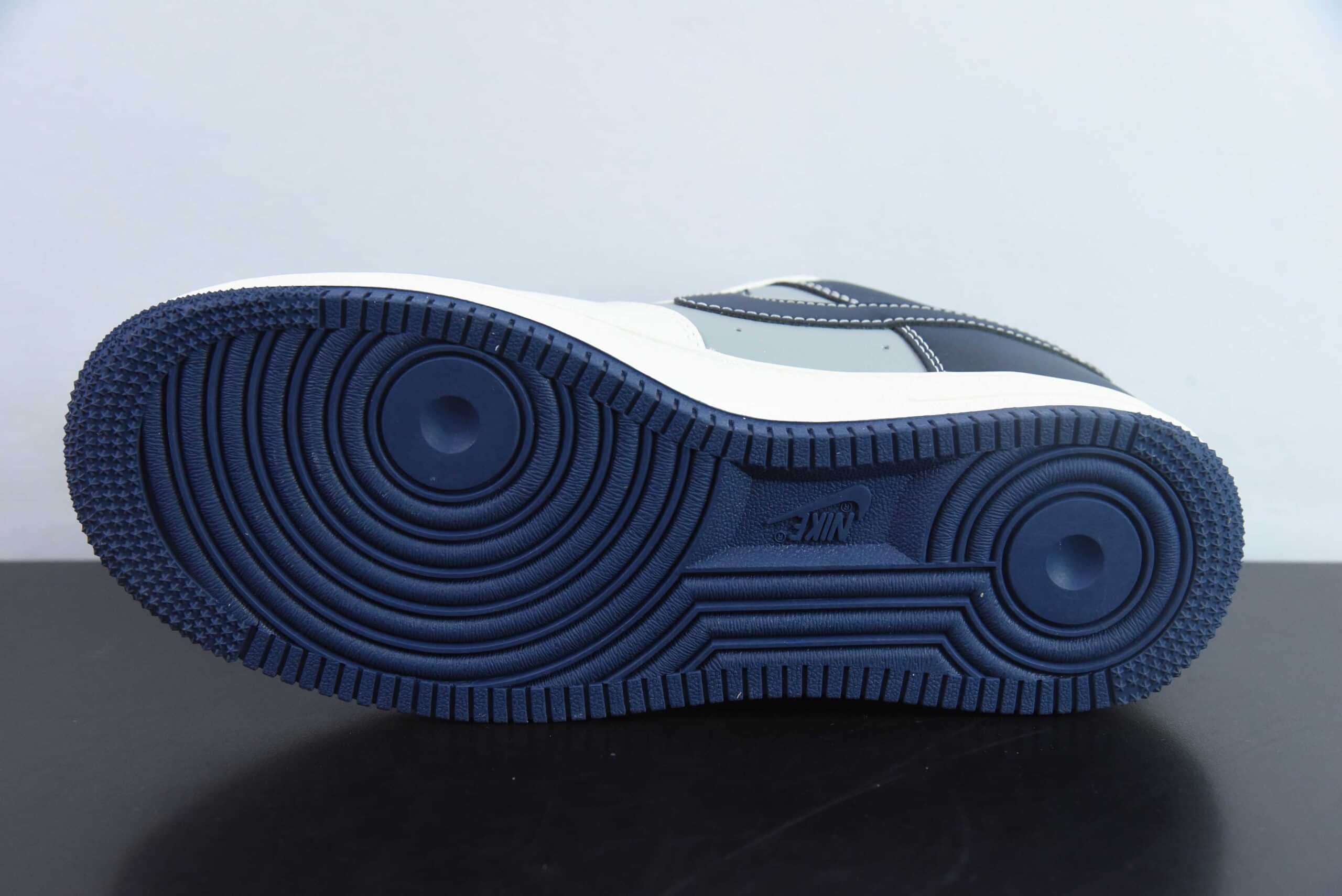 耐克NIke Air Force 1 '07 Low “Bape联名深蓝米灰”空军一号低帮休闲板鞋纯原版本 货号:BB6566-206